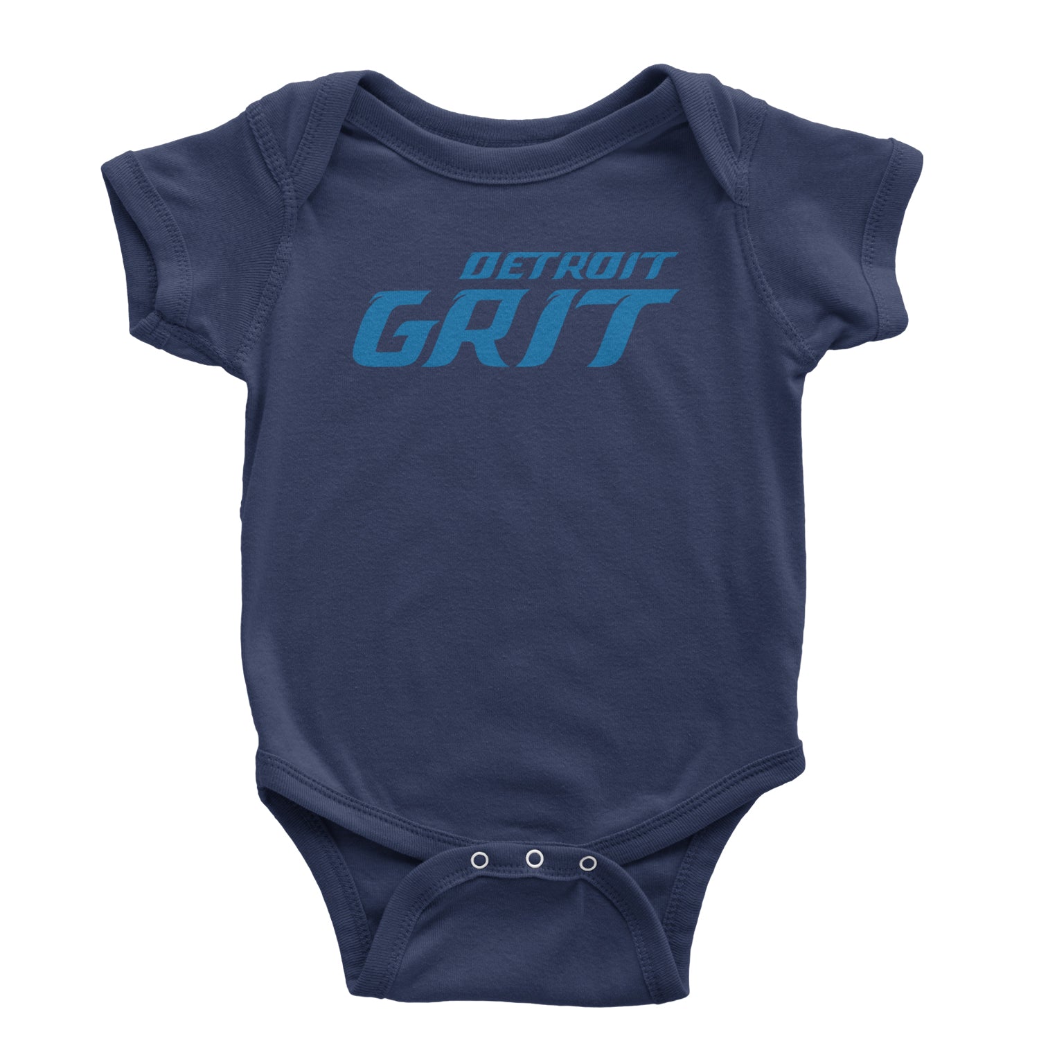 Grit Detroit Football Hard Knocks Infant One-Piece Romper Bodysuit and Toddler T-shirt Navy Blue