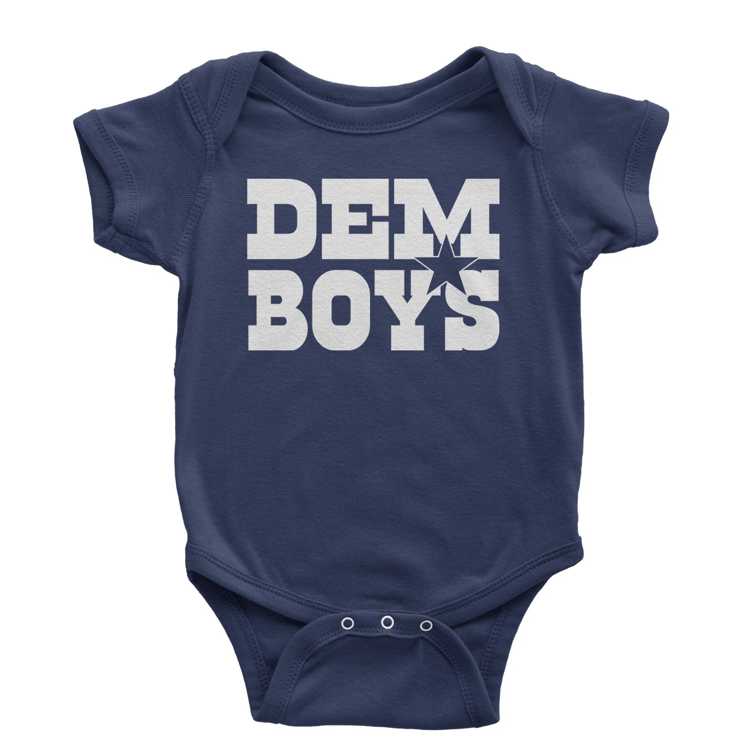 Dem Boys Dallas Football Infant One-Piece Romper Bodysuit and Toddler T-shirt Navy Blue