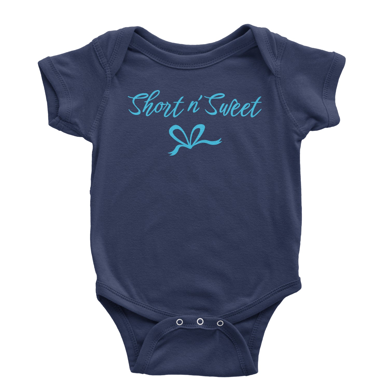 Bow Short N' Sweet Music Infant One-Piece Romper Bodysuit and Toddler T-shirt Navy Blue