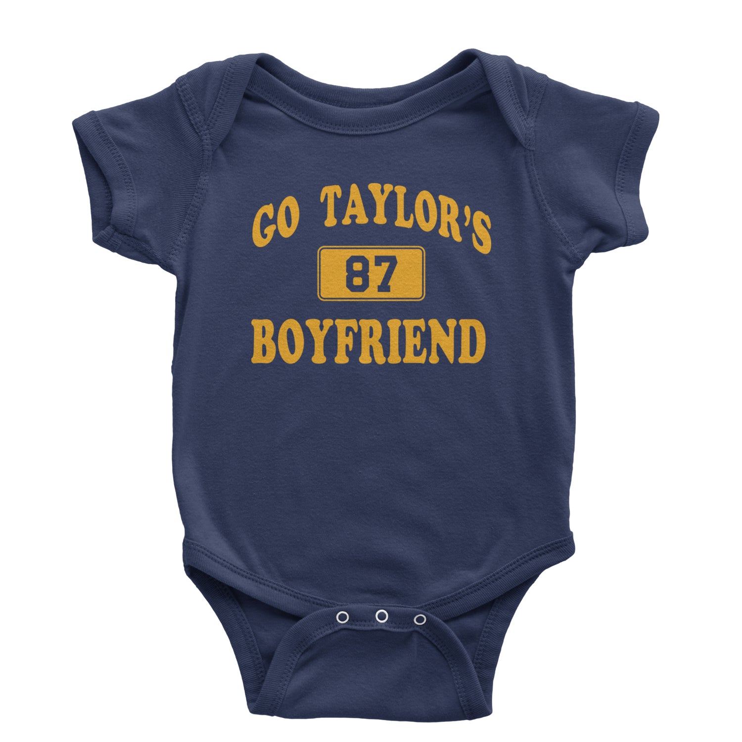 Go Taylor's Boyfriend Kansas City Infant One-Piece Romper Bodysuit and Toddler T-shirt Navy Blue