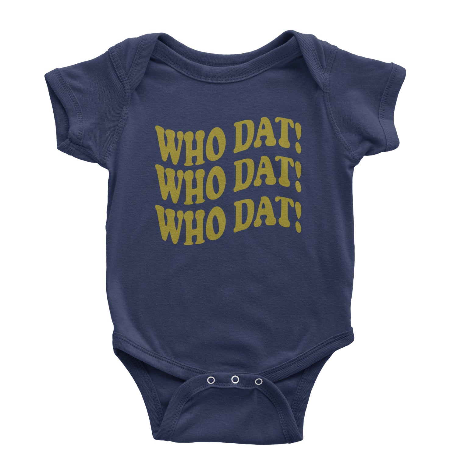 Who Dat Wavy Design Who Dat Nation Infant One-Piece Romper Bodysuit and Toddler T-shirt Navy Blue