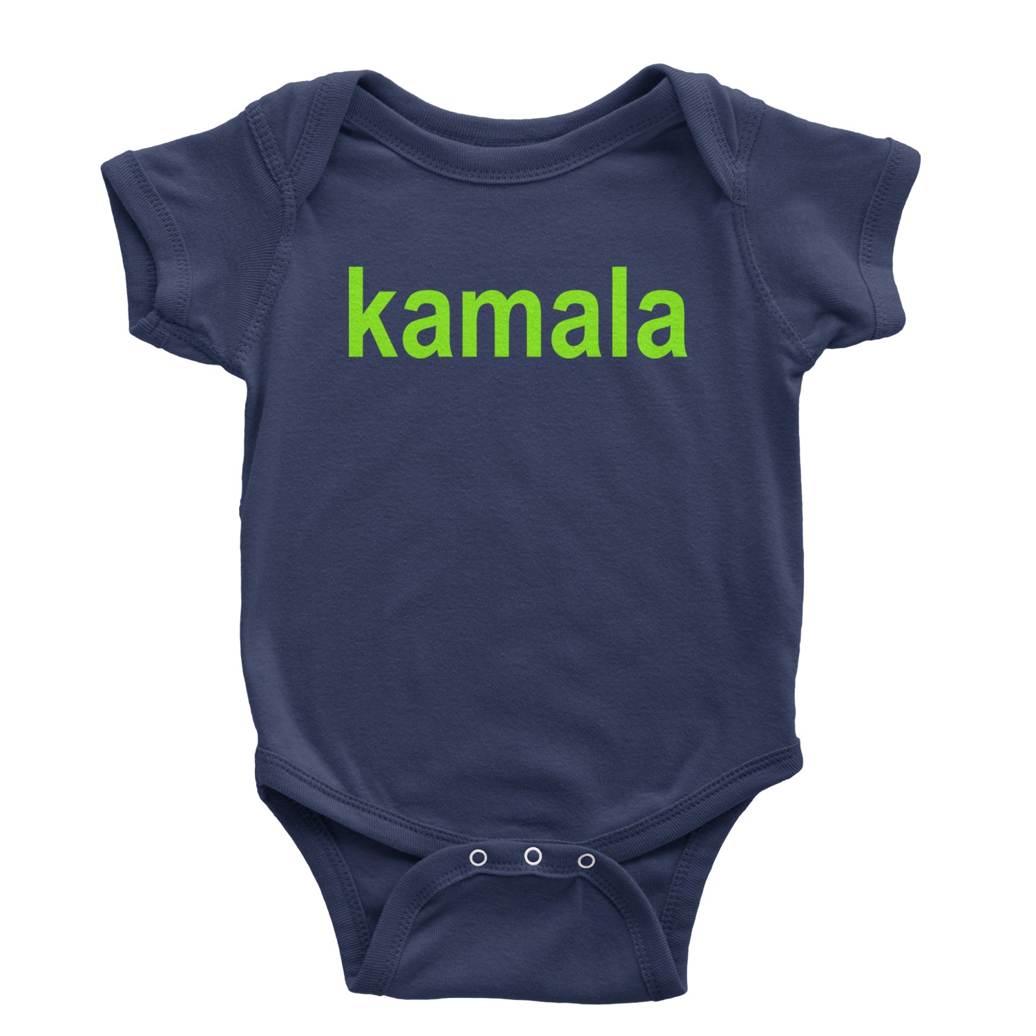 Kamala Bright Green Brat Coconut Tree Infant One-Piece Romper Bodysuit and Toddler T-shirt Navy Blue