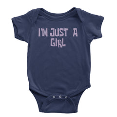 I'm Just A Girl Guts Music Infant One-Piece Romper Bodysuit and Toddler T-shirt Navy Blue