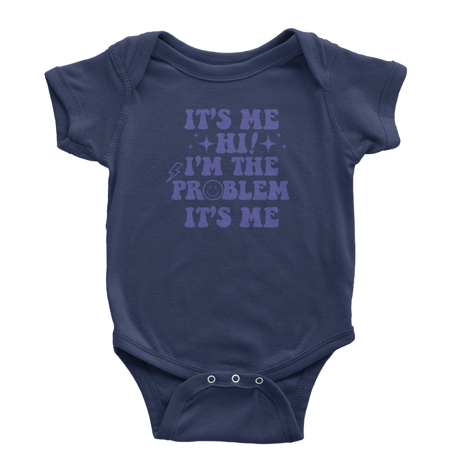 It's Me Hi I'm The Problem Infant One-Piece Romper Bodysuit and Toddler T-shirt Navy Blue