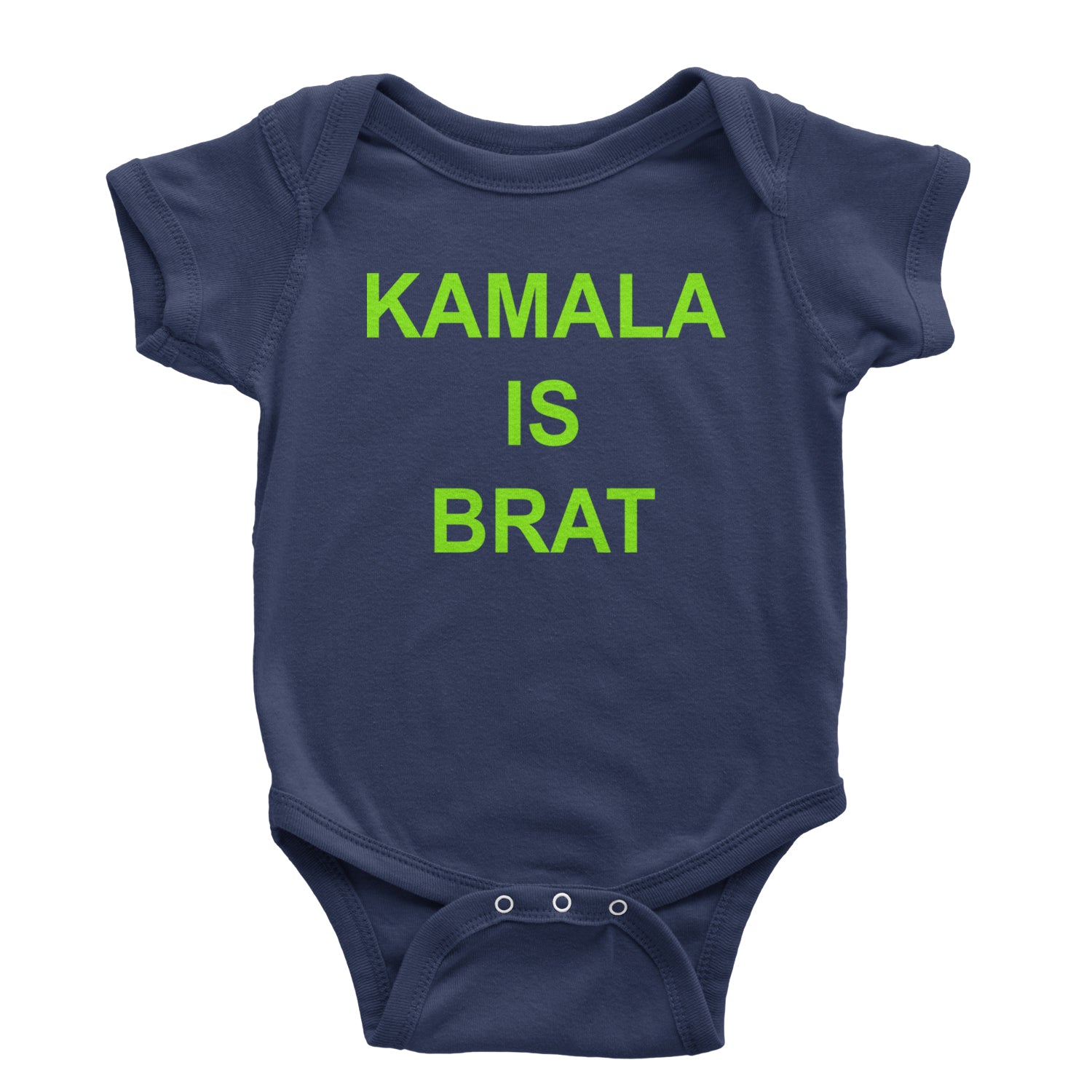 Kamala Is Brat - President Harris 2024 Infant One-Piece Romper Bodysuit and Toddler T-shirt Navy Blue