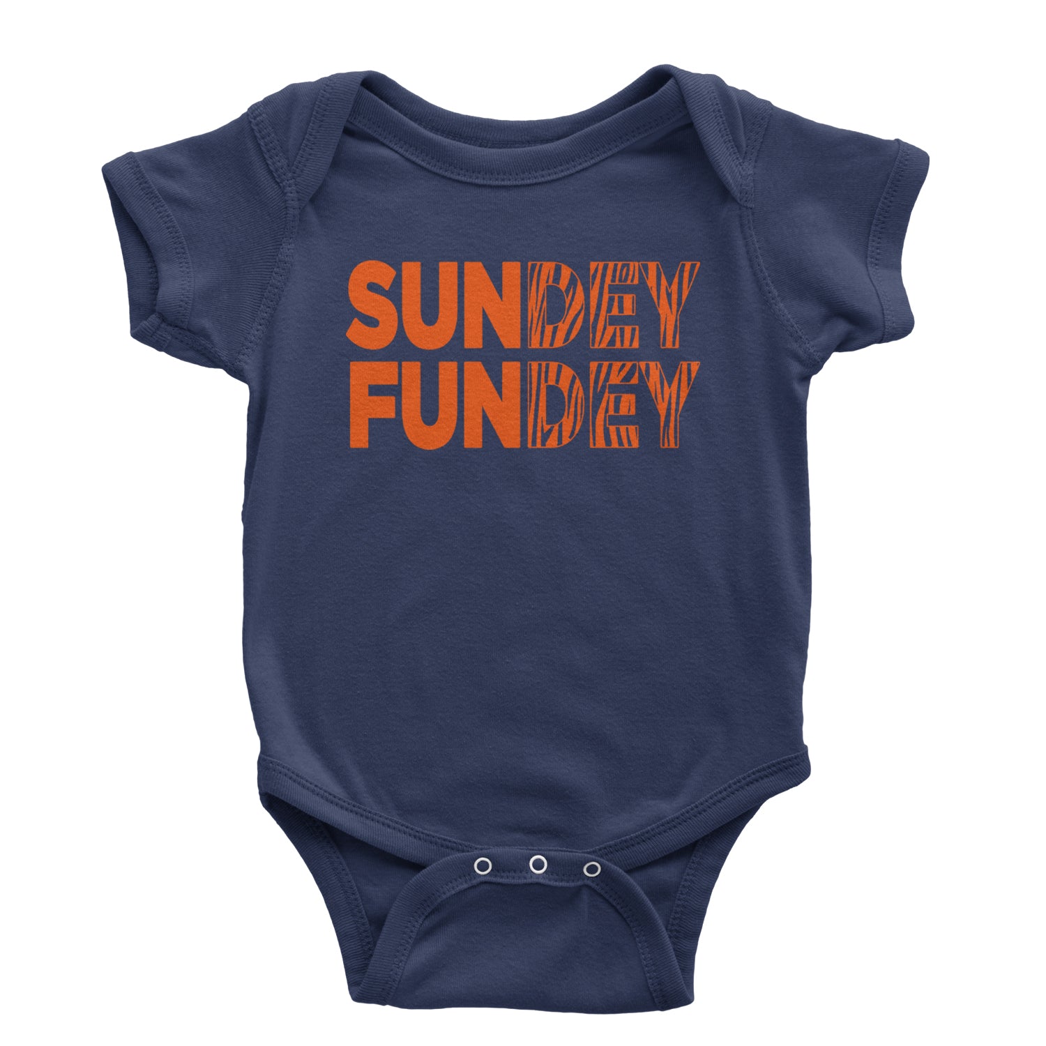 SunDEY FunDEY Sunday FundayInfant One-Piece Romper Bodysuit and Toddler T-shirt Navy Blue