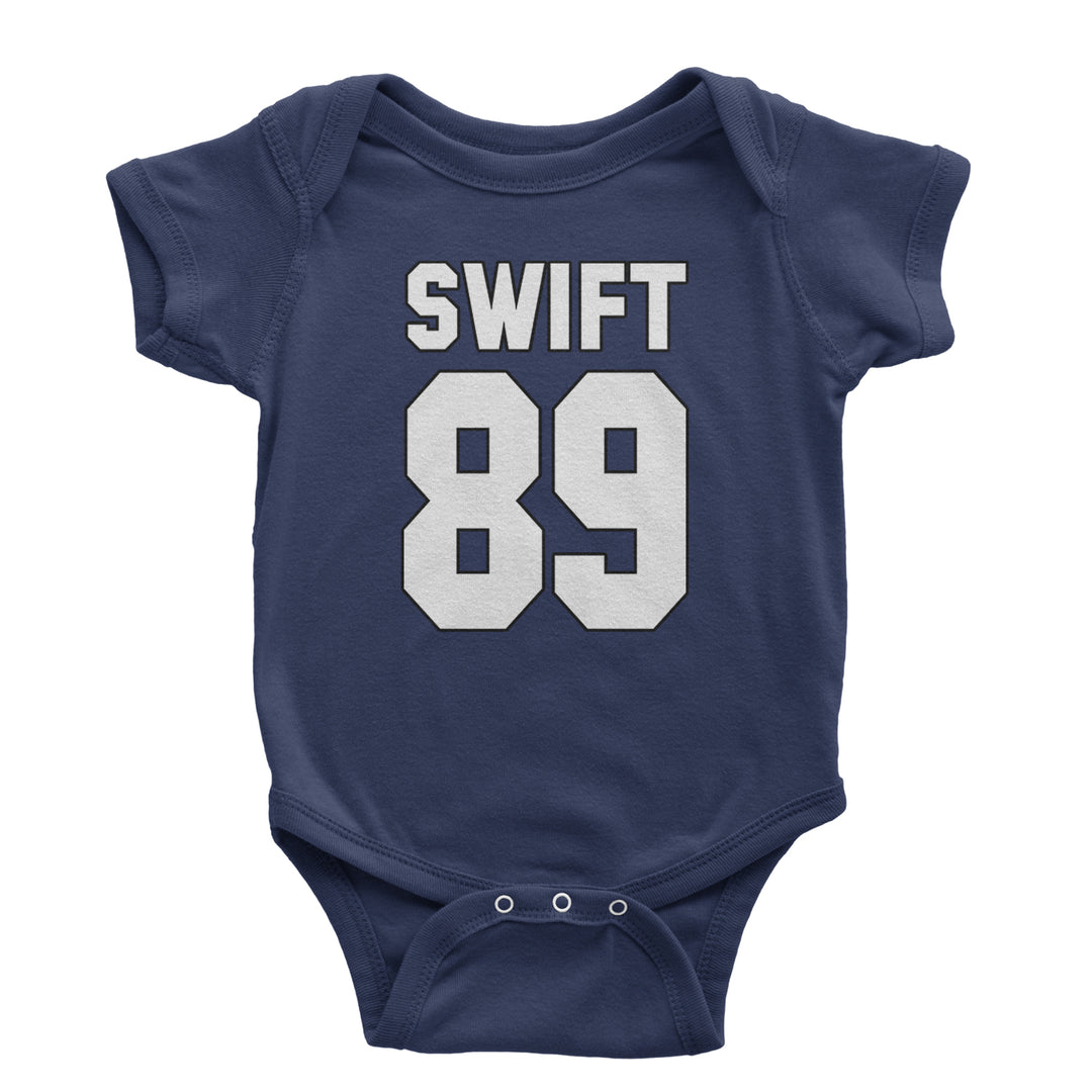 Swift 89 Birth Year Music Fan Era Poets Department Lover Infant One-Piece Romper Bodysuit and Toddler T-shirt Navy Blue