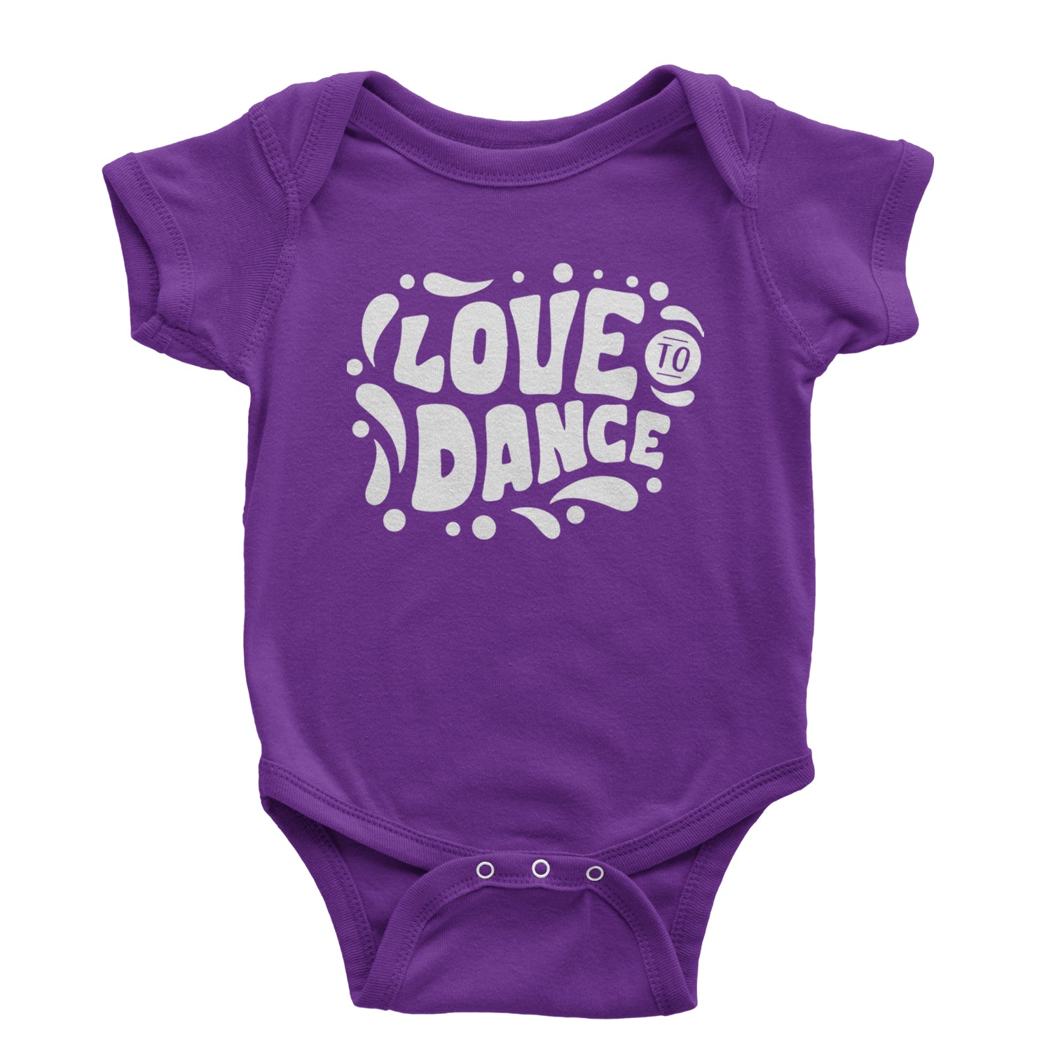 Love To Dance Infant One-Piece Romper Bodysuit and Toddler T-shirt Purple