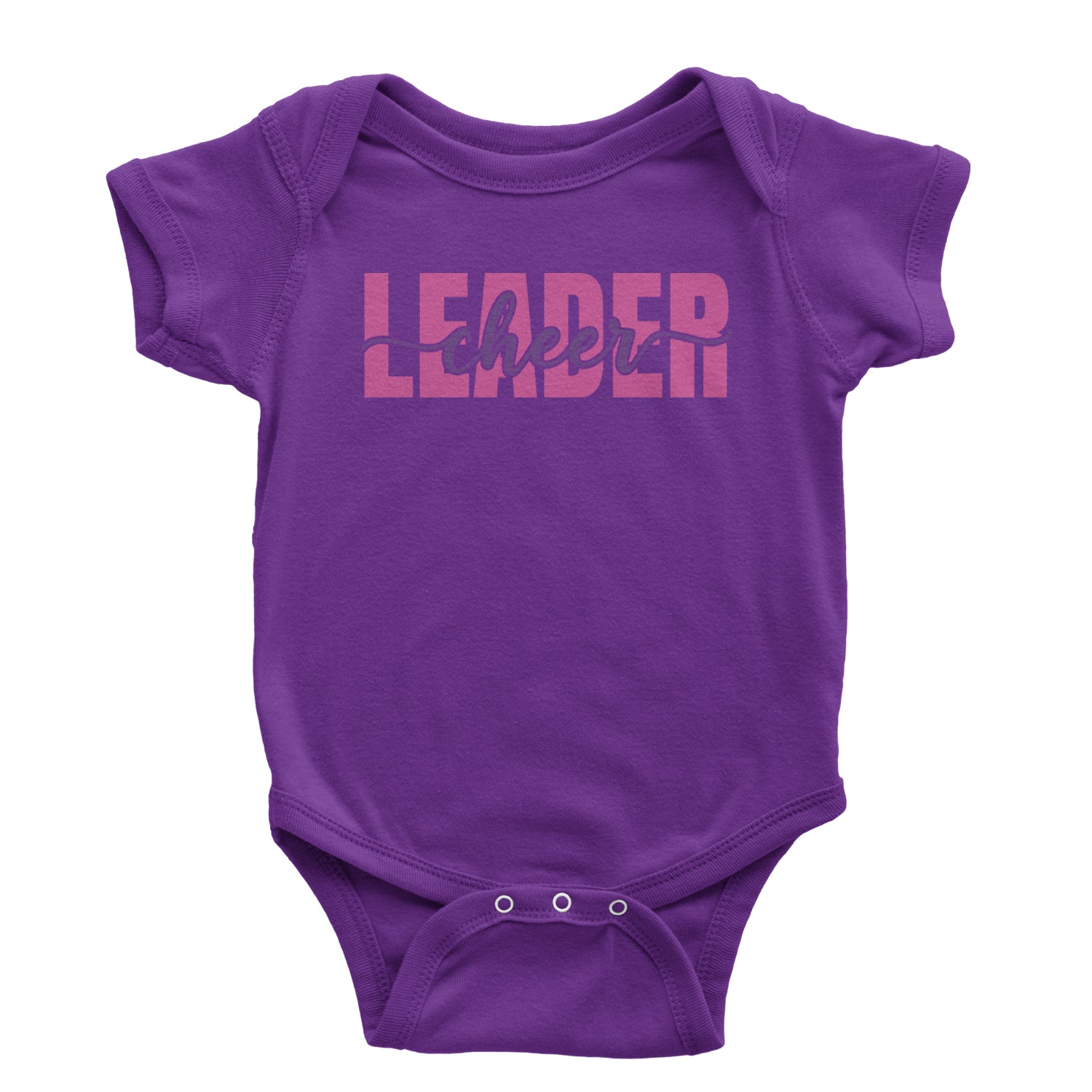 Cheerleader Script Style Infant One-Piece Romper Bodysuit and Toddler T-shirt Purple