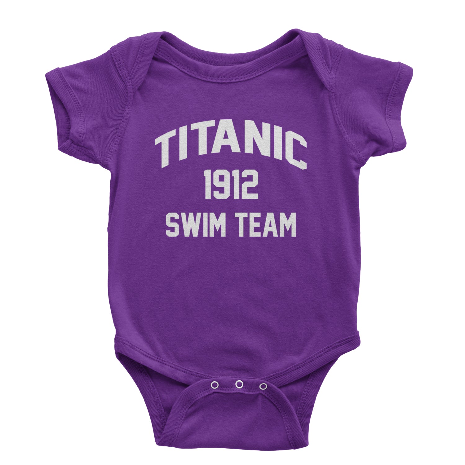 Titanic Swim Team 1912 Funny Cruise Infant One-Piece Romper Bodysuit and Toddler T-shirt Purple