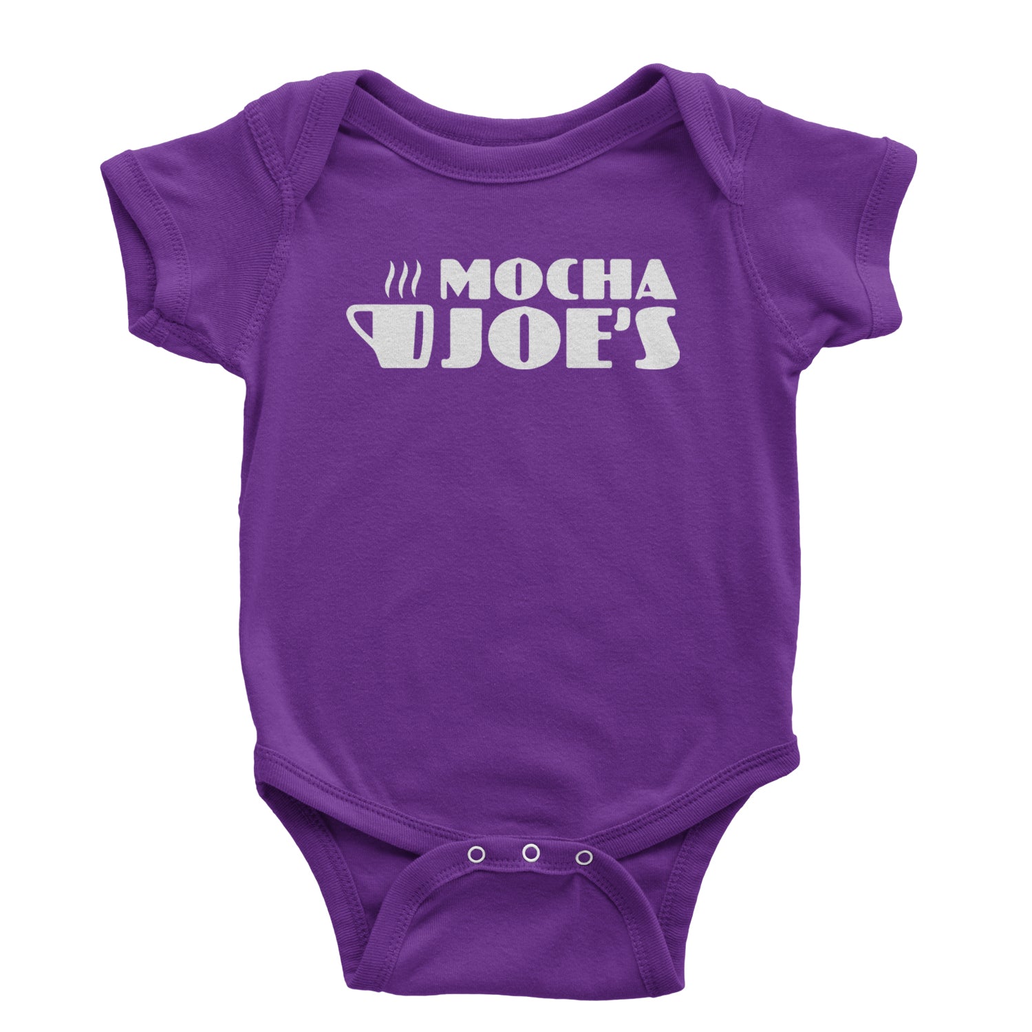 Mocha Joe's Enthusiastic Coffee Infant One-Piece Romper Bodysuit and Toddler T-shirt Purple