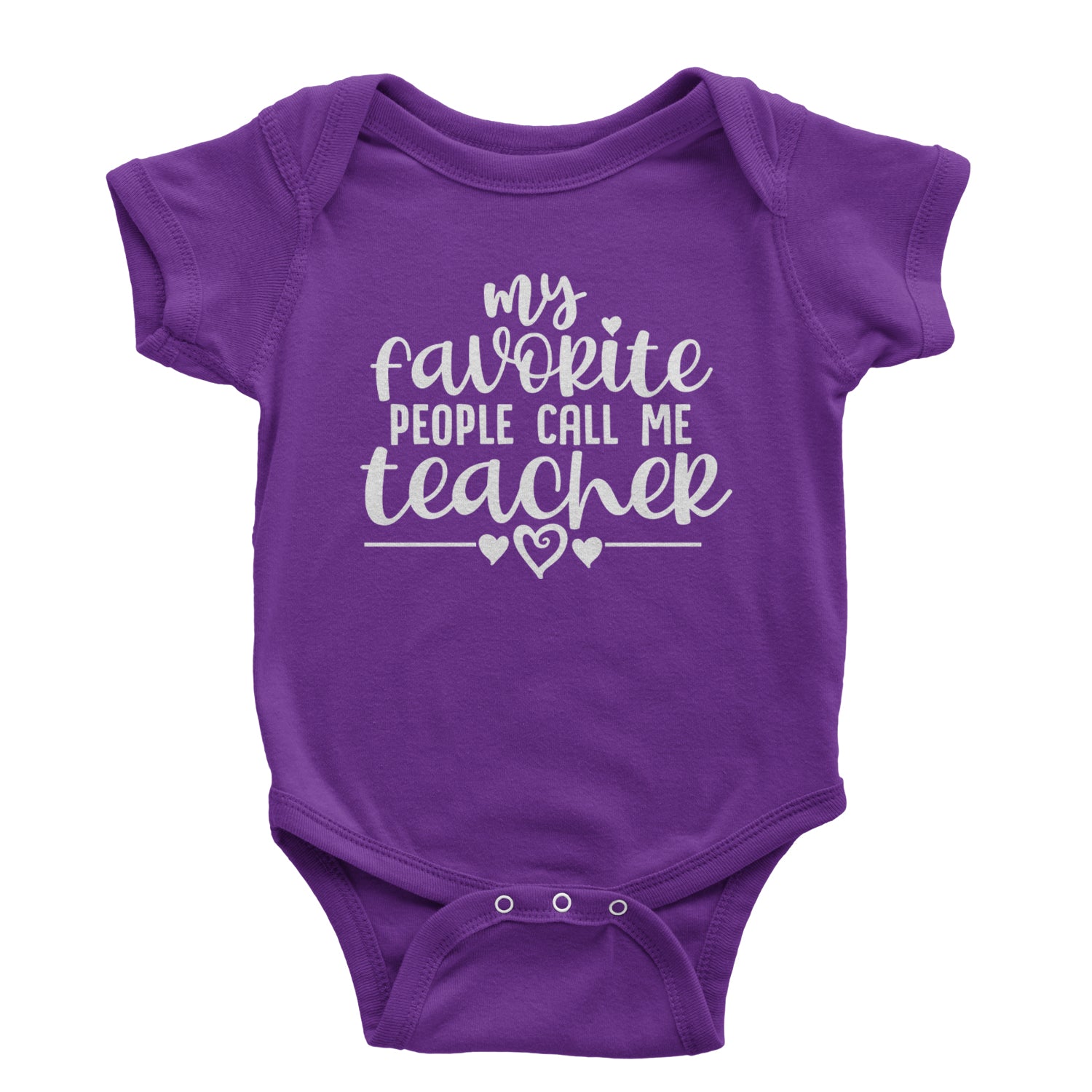 My Favorite People Call Me Teacher Infant One-Piece Romper Bodysuit and Toddler T-shirt Purple