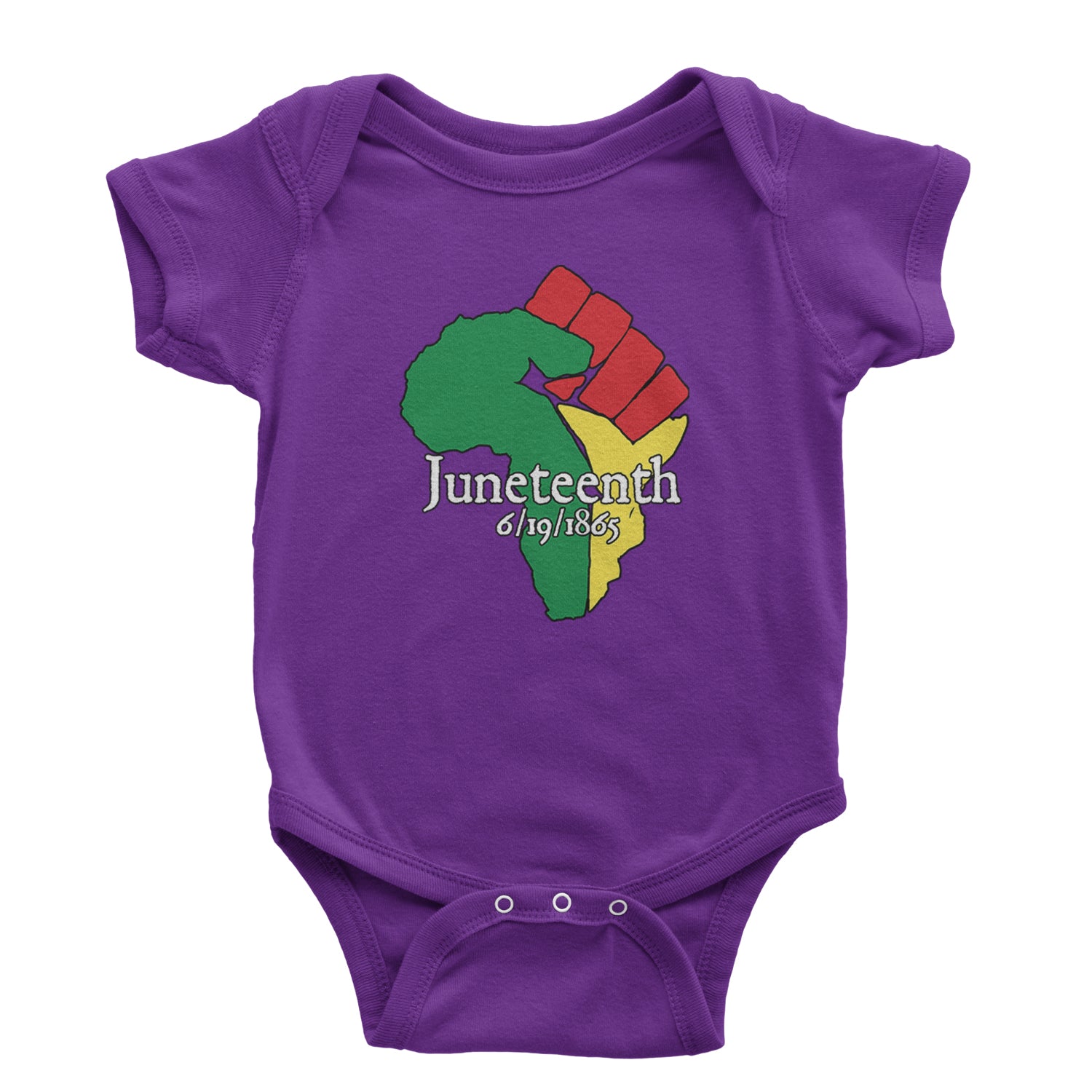 Juneteenth Raised Fist Africa Celebrate Emancipation Day Infant One-Piece Romper Bodysuit and Toddler T-shirt Purple