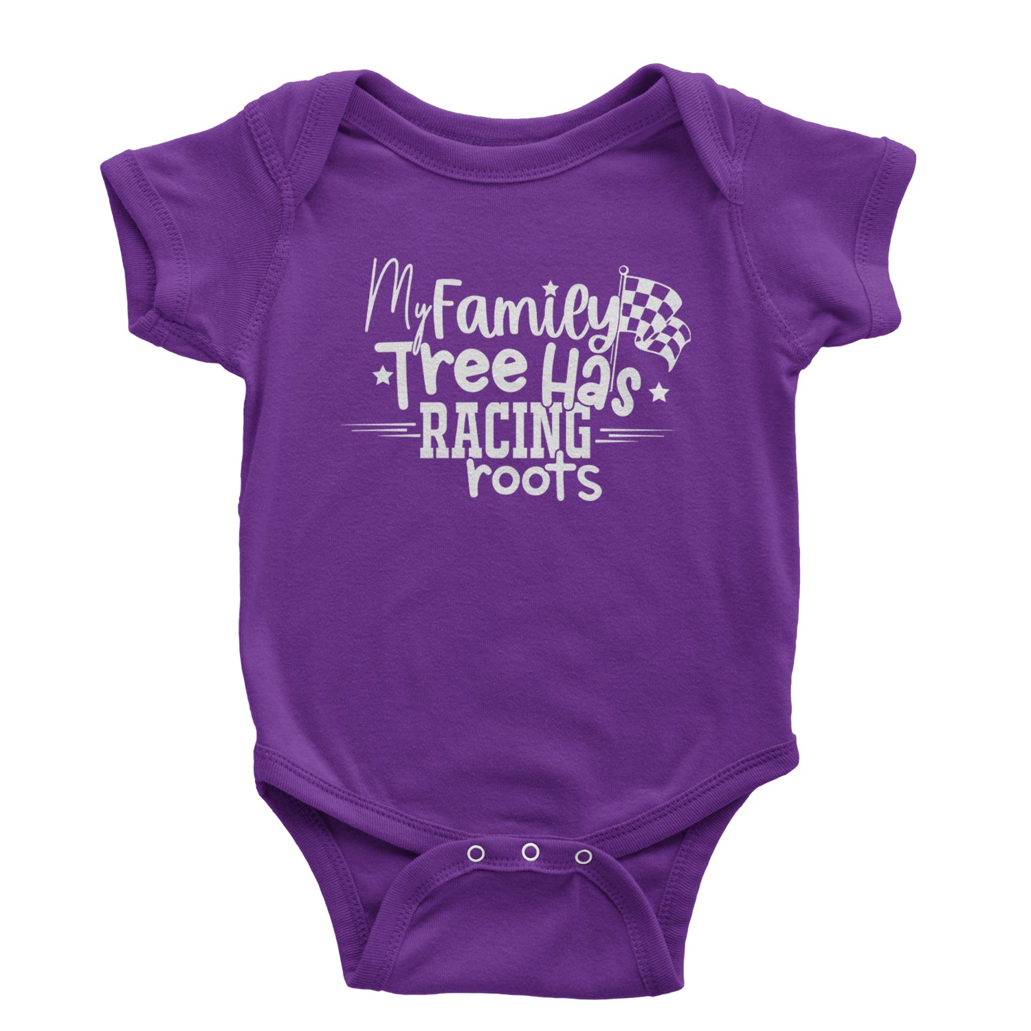 My Family Tree Has Racing Roots Infant One-Piece Romper Bodysuit and Toddler T-shirt Purple