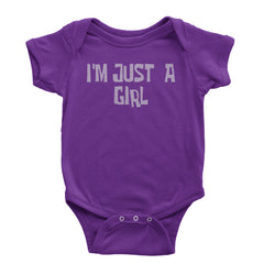 I'm Just A Girl Guts Music Infant One-Piece Romper Bodysuit and Toddler T-shirt Purple