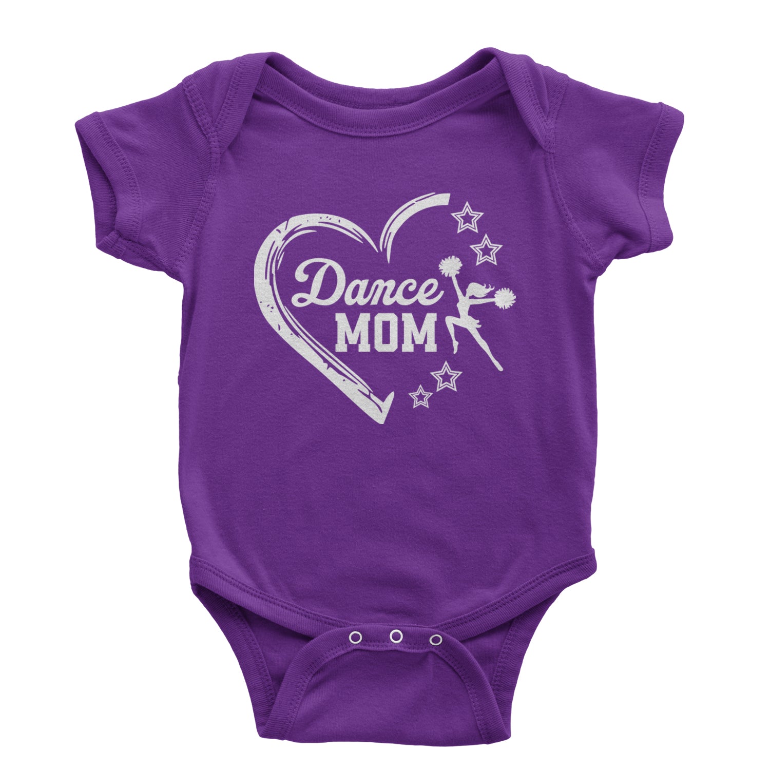 Heart Dance Mom Love Infant One-Piece Romper Bodysuit and Toddler T-shirt Purple