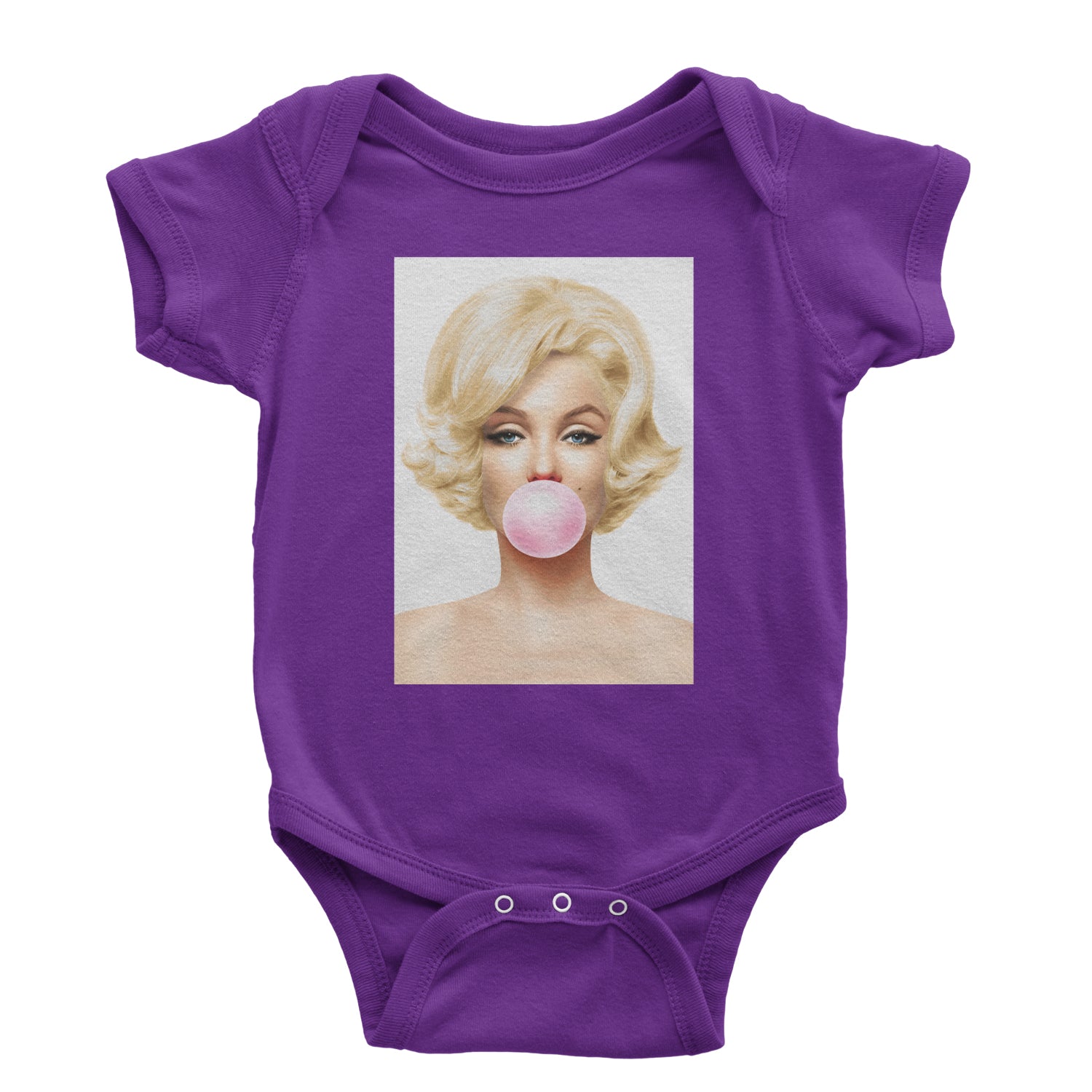 Ms. Monroe Pink Bubble Gum American Icon Infant One-Piece Romper Bodysuit and Toddler T-shirt Purple