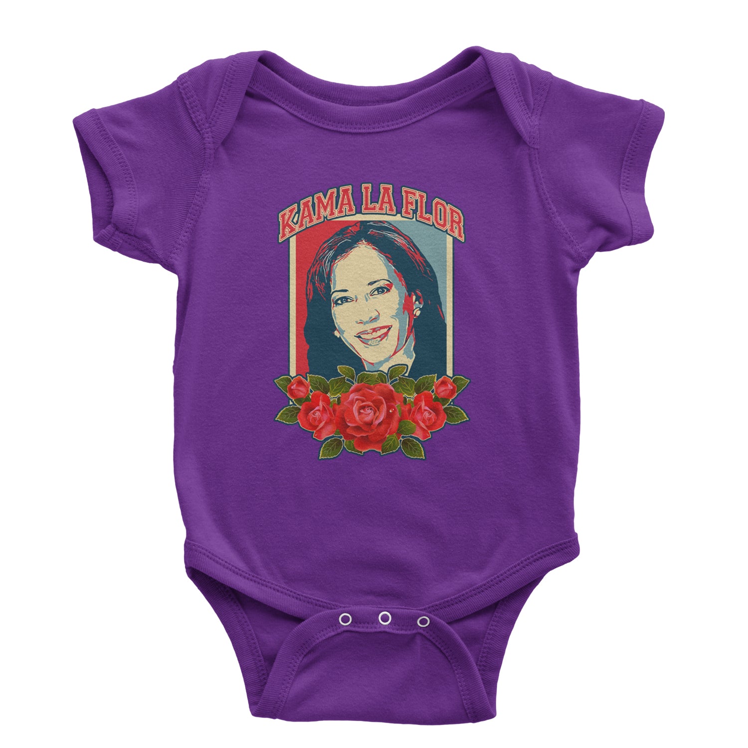 Kama La Flor Kamala Como La Flor Infant One-Piece Romper Bodysuit and Toddler T-shirt Purple