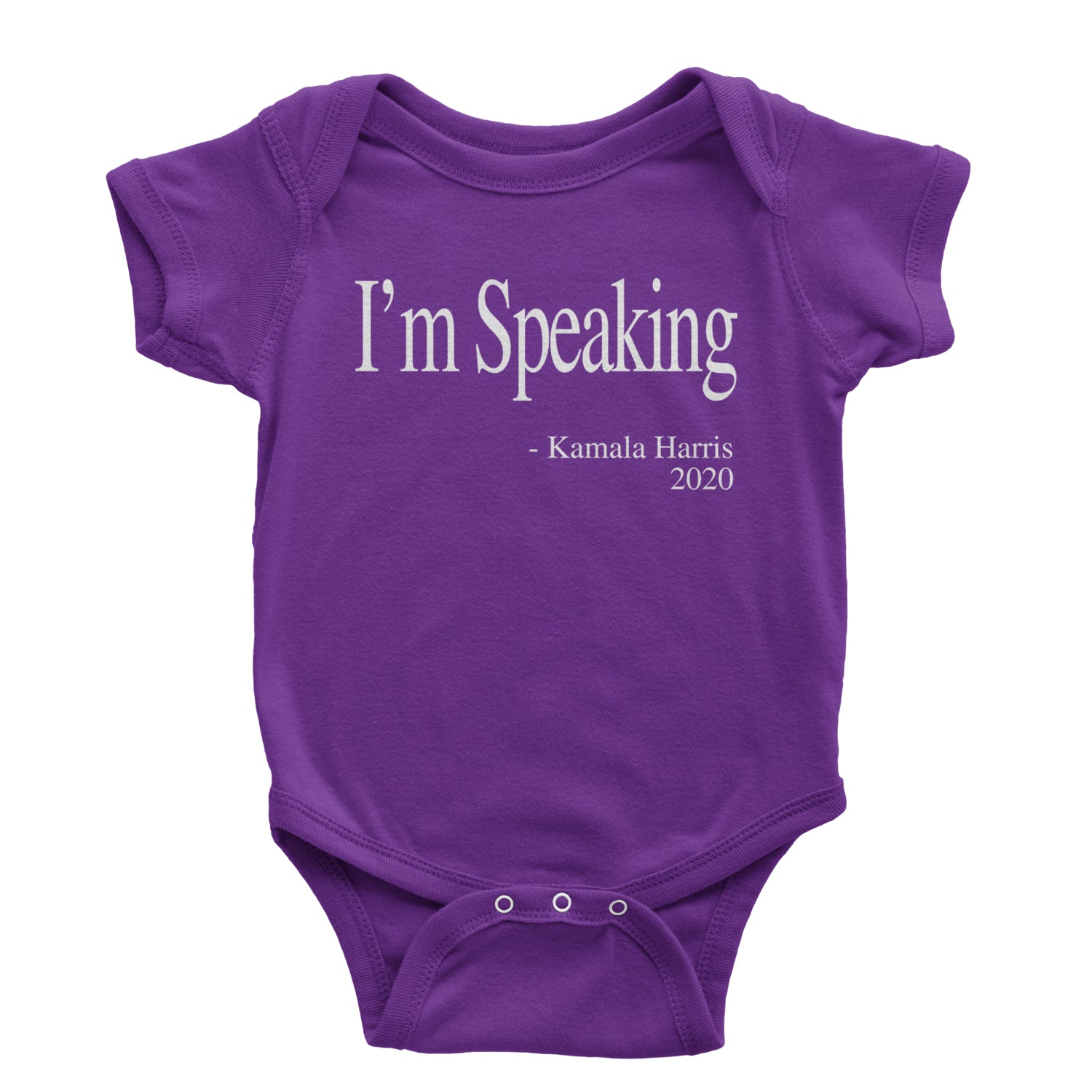 I'm Speaking - Kamala Harris Quote Infant One-Piece Romper Bodysuit and Toddler T-shirt Purple