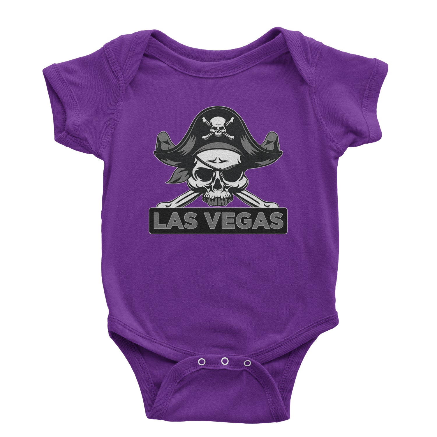 Raider Skull Straight Outta Las Vegas Infant One-Piece Romper Bodysuit and Toddler T-shirt Purple