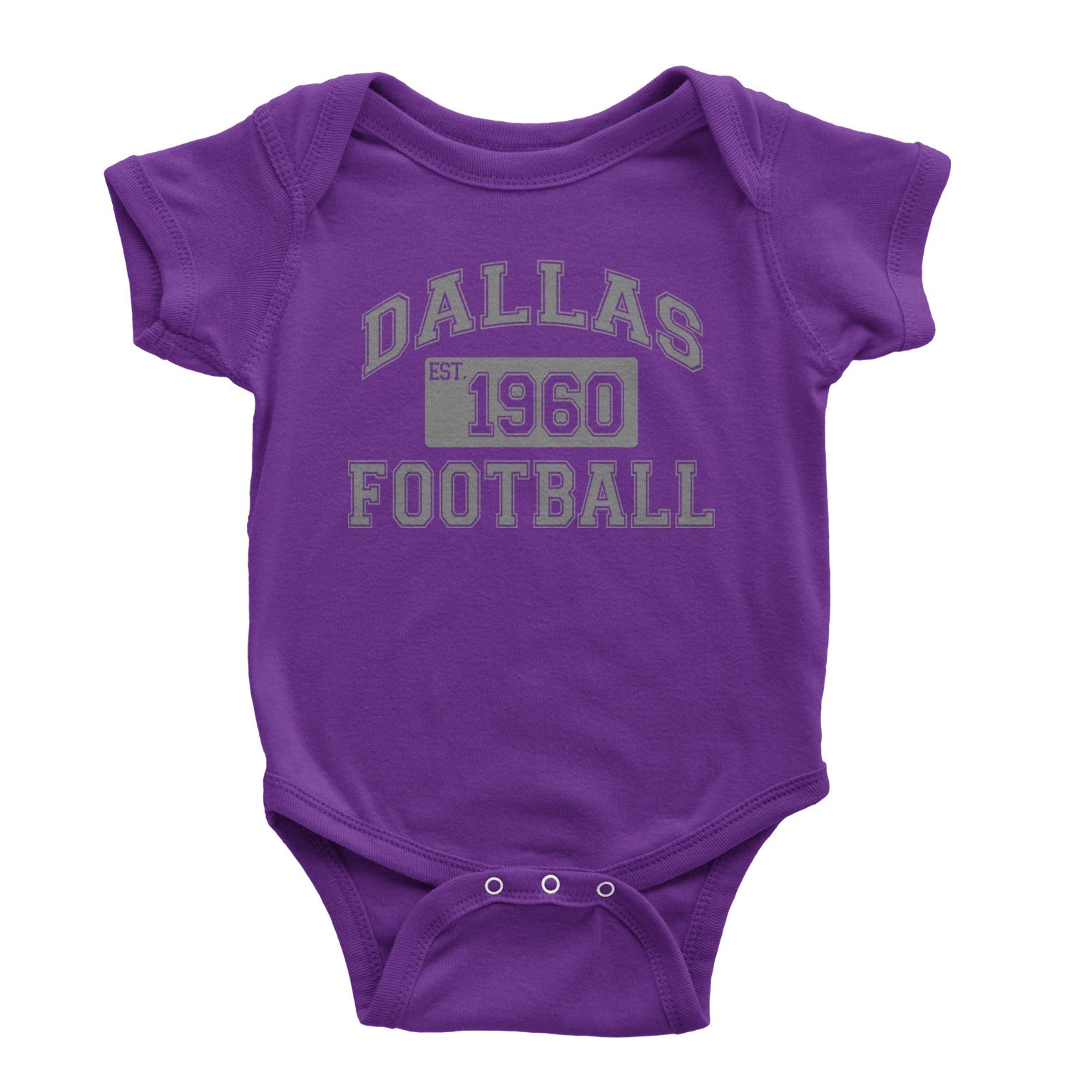 Dallas Football Established 1960 Infant One-Piece Romper Bodysuit and Toddler T-shirt Purple