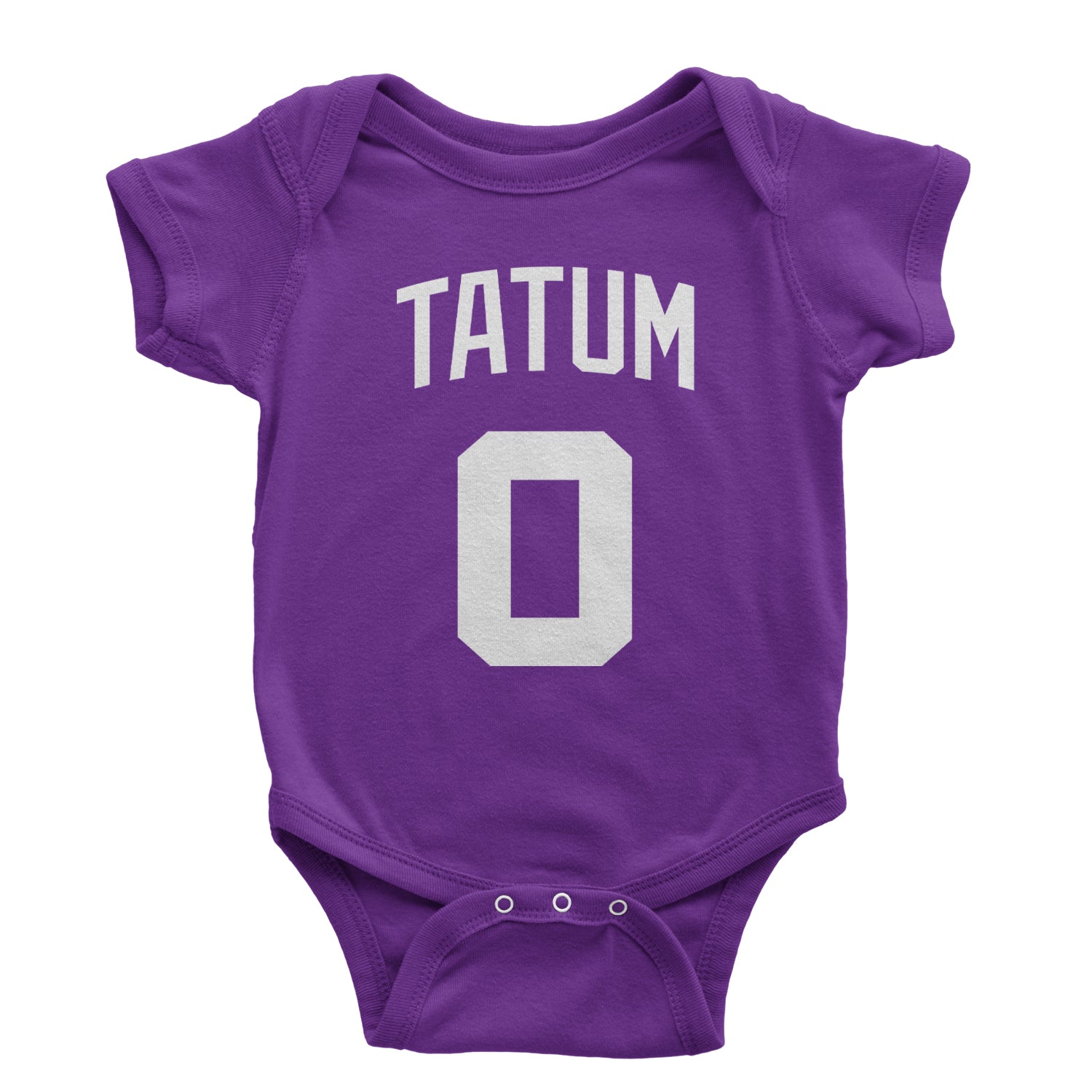 Tatum #0 Boston Basketball Infant One-Piece Romper Bodysuit and Toddler T-shirt Purple