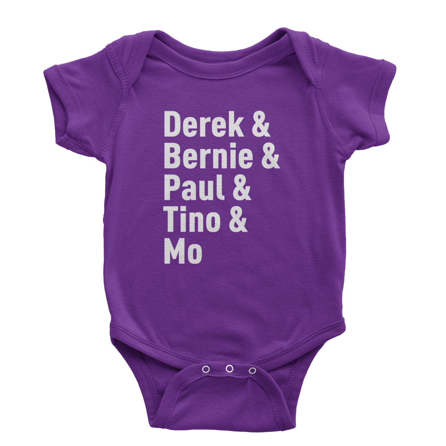 Derek & Bernie & Paul & Tino & Mo Infant One-Piece Romper Bodysuit and Toddler T-shirt Purple