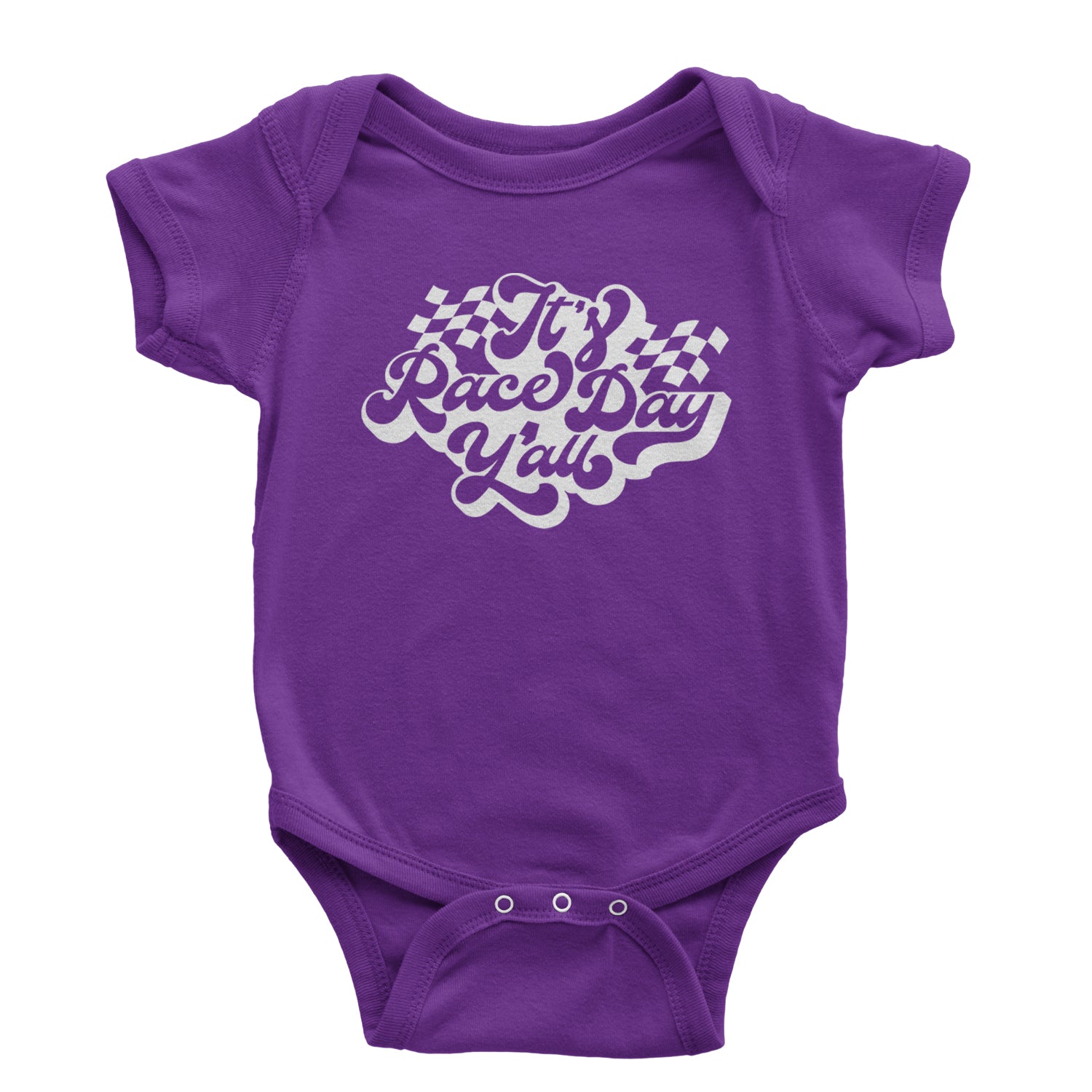 It's Race Day, Y'all Infant One-Piece Romper Bodysuit and Toddler T-shirt Purple