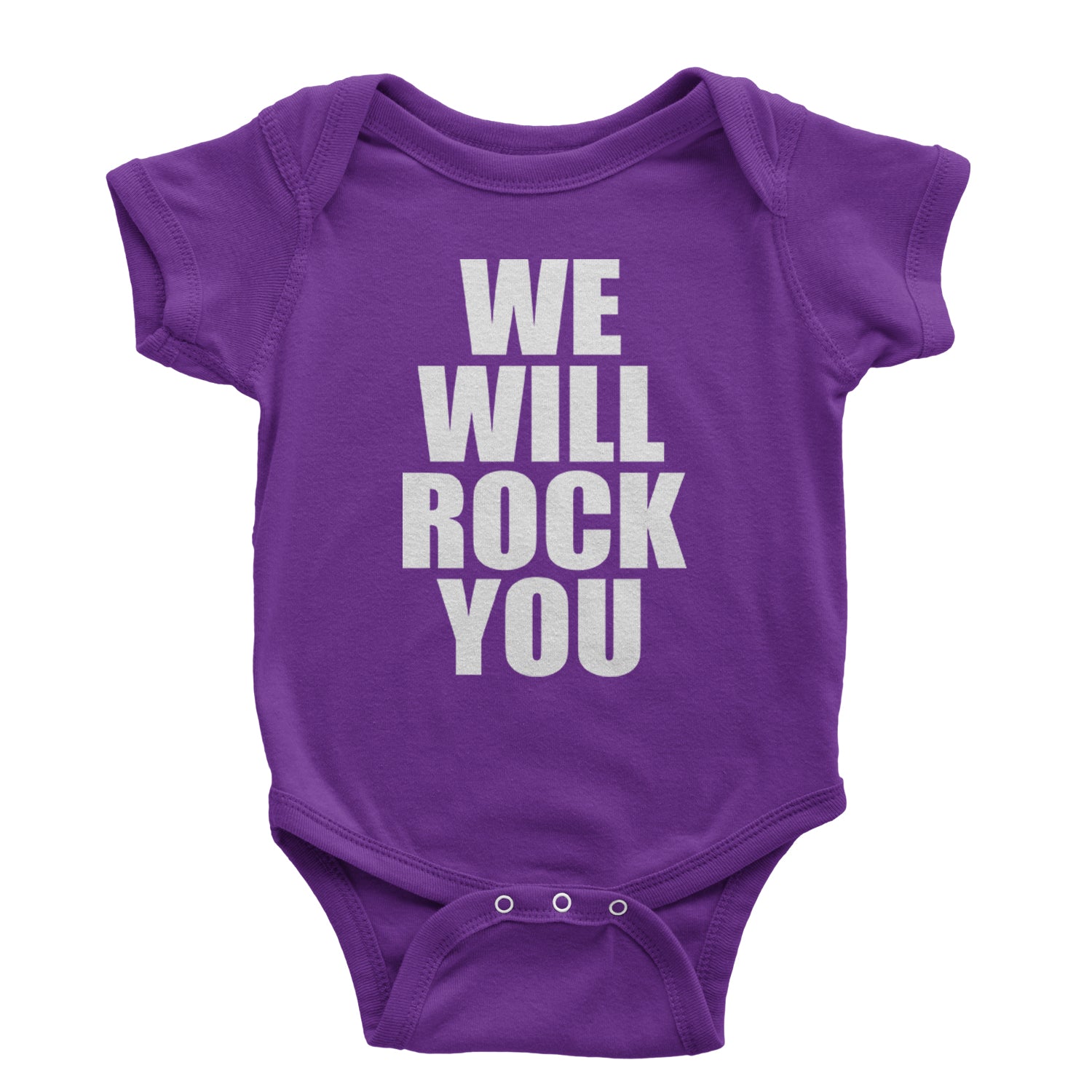 We Will Rock You Infant One-Piece Romper Bodysuit and Toddler T-shirt Purple