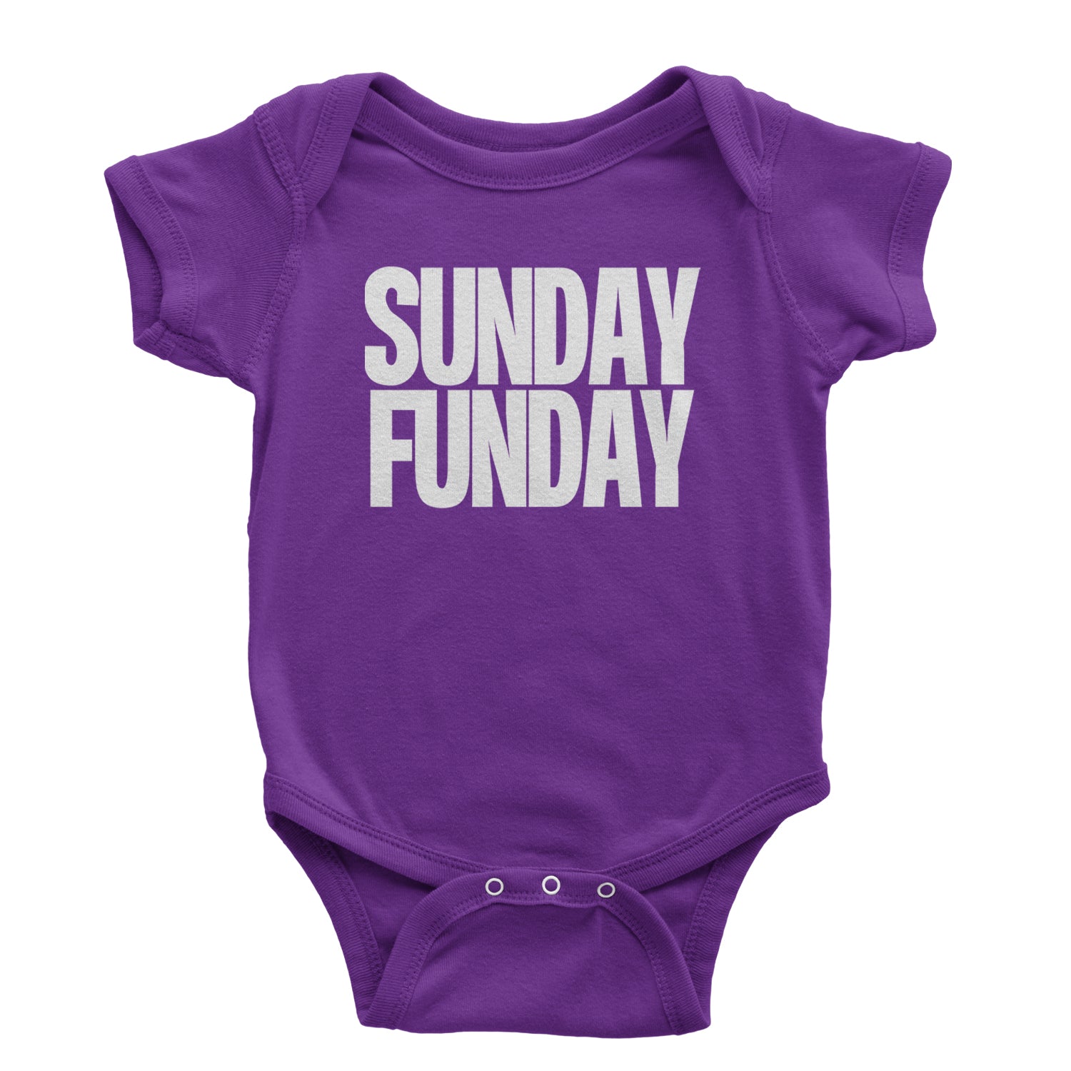 Sunday Funday  Infant One-Piece Romper Bodysuit and Toddler T-shirt Purple