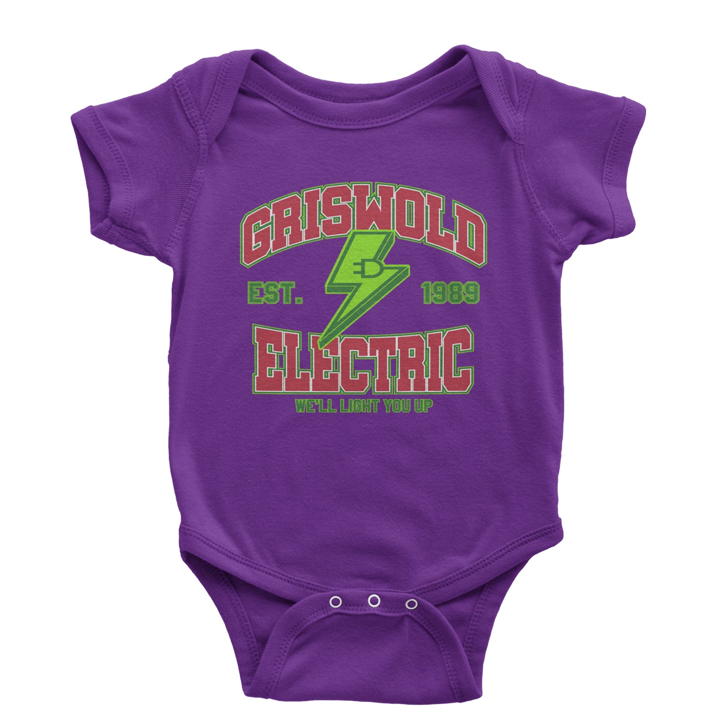 Griswold Electric We'll Light You Up Infant One-Piece Romper Bodysuit and Toddler T-shirt Purple