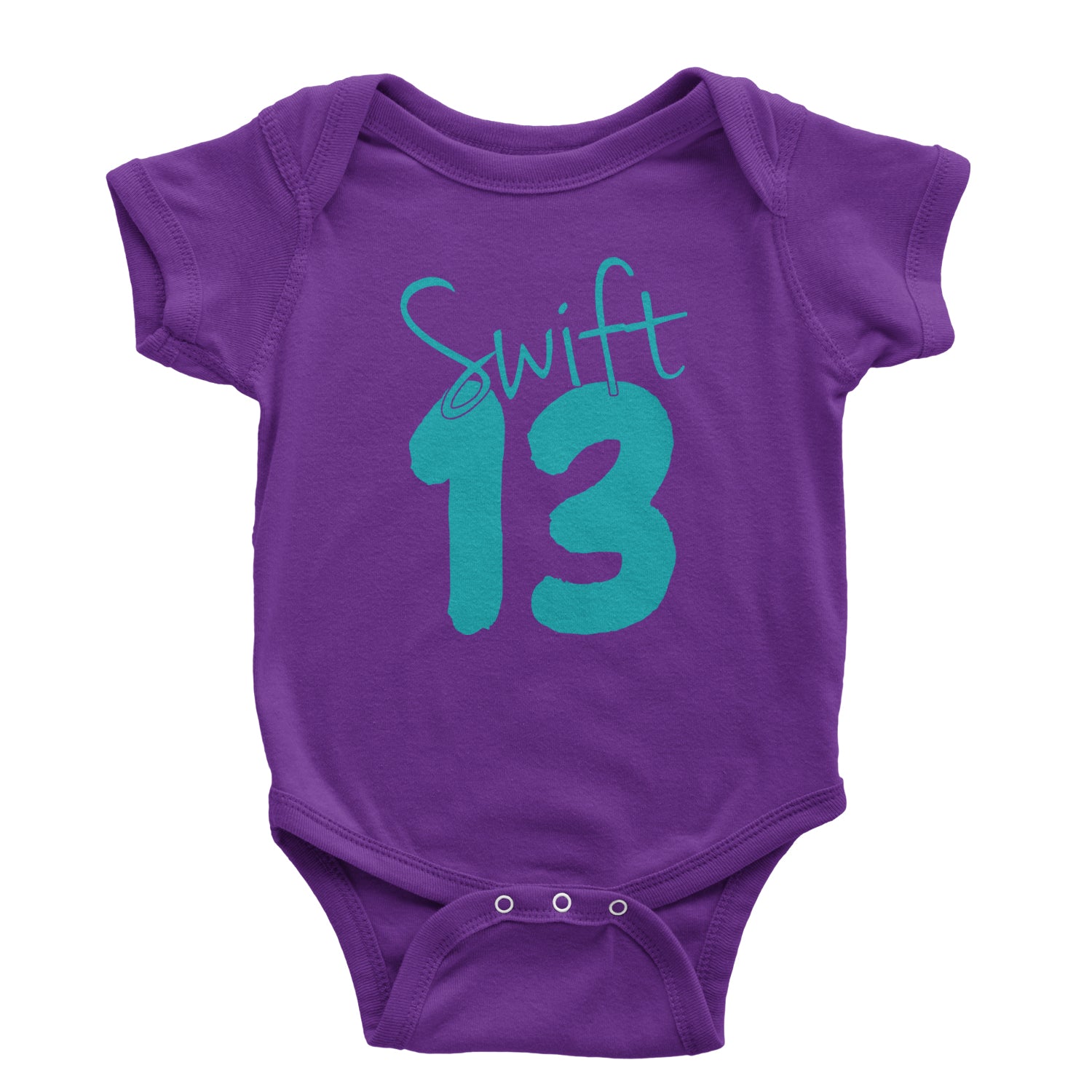 13 Swift 13 Lucky Number Era TTPD Infant One-Piece Romper Bodysuit and Toddler T-shirt Purple