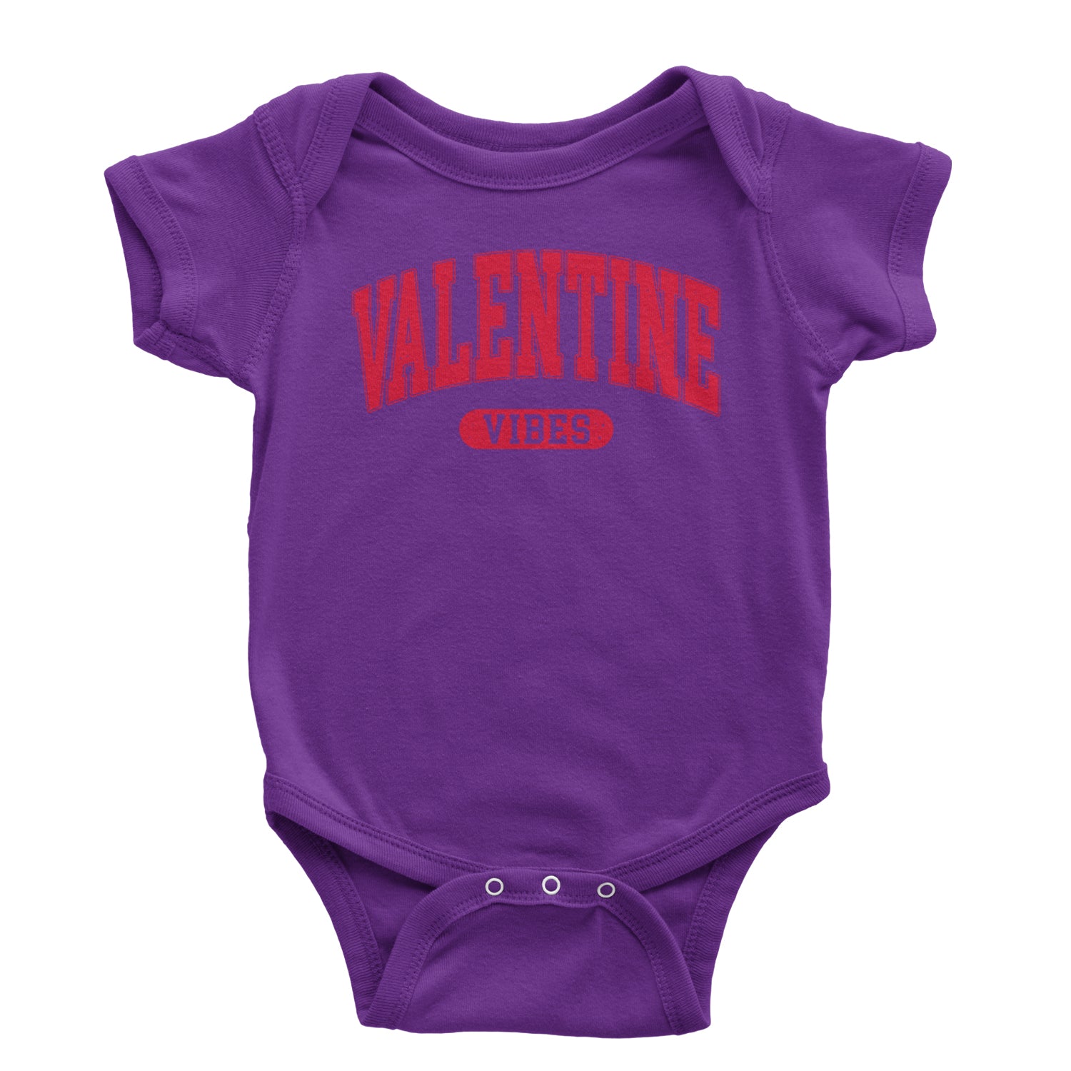 Valentines Vibes Infant One-Piece Romper Bodysuit and Toddler T-shirt Purple