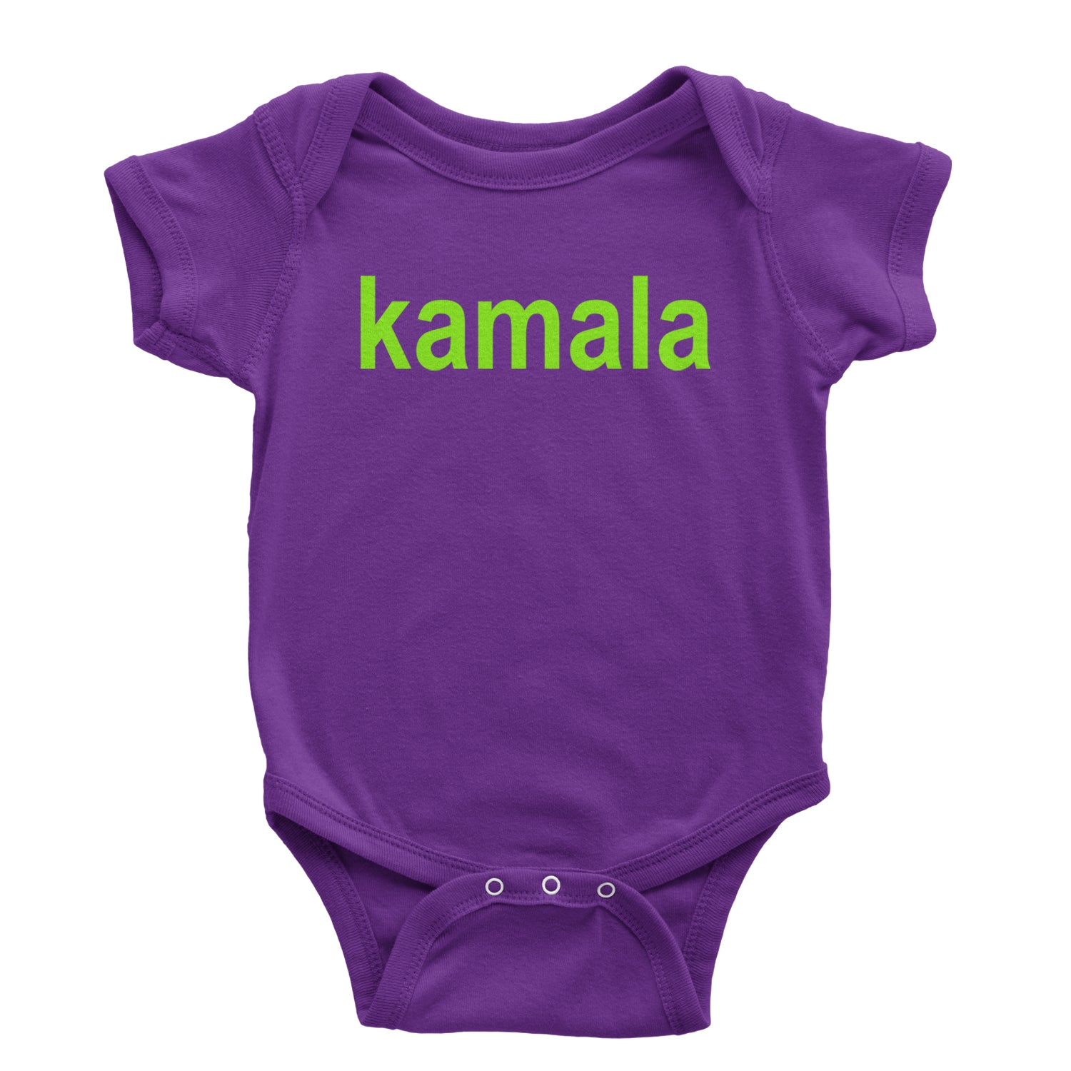 Kamala Bright Green Brat Coconut Tree Infant One-Piece Romper Bodysuit and Toddler T-shirt Purple