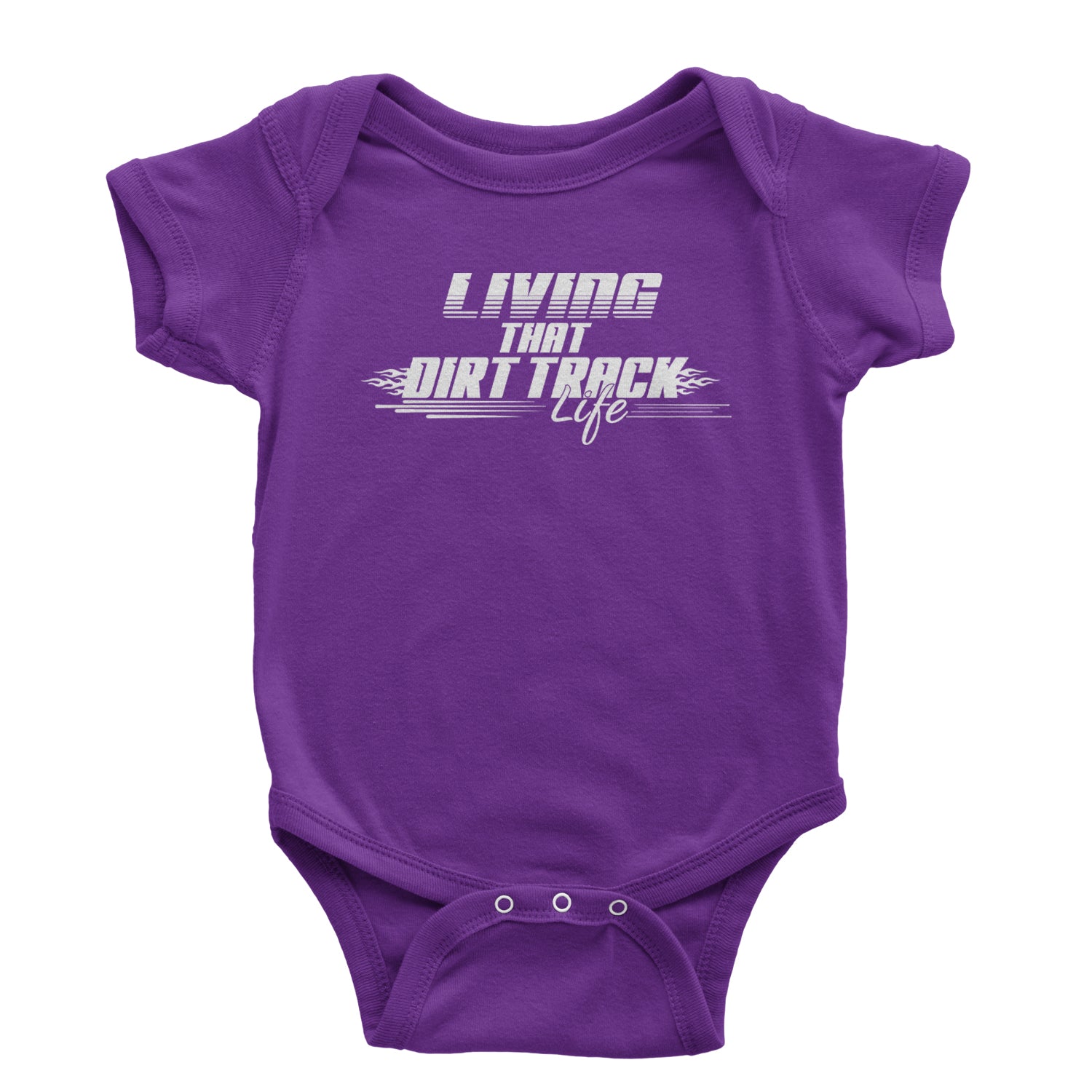 Living That Dirt Track Life Infant One-Piece Romper Bodysuit and Toddler T-shirt Purple