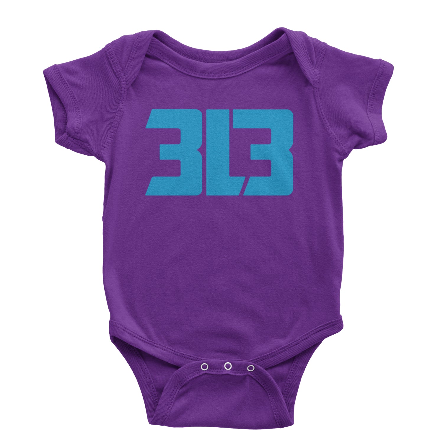 3L3 From The 313 Detroit Football Infant One-Piece Romper Bodysuit and Toddler T-shirt Purple