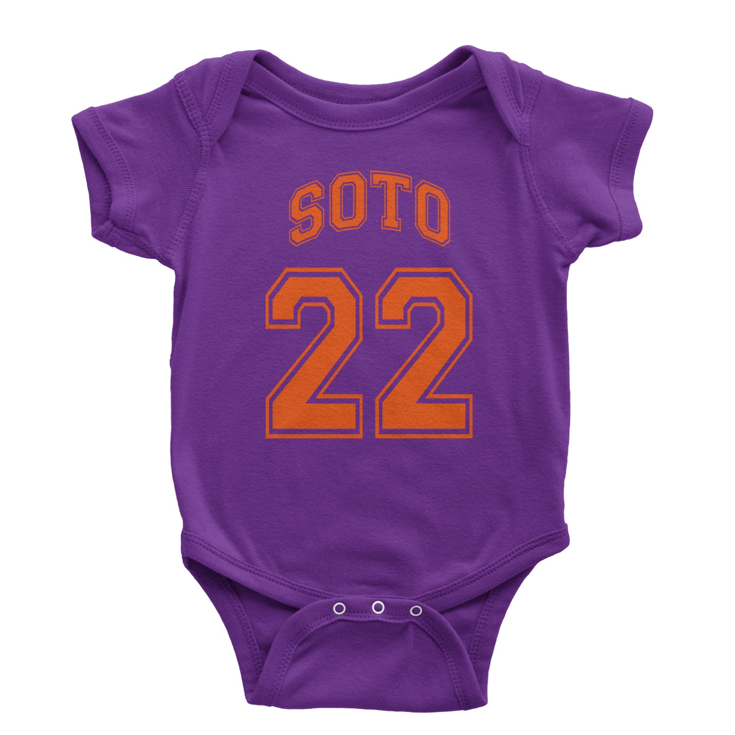 Soto Number 22 Infant One-Piece Romper Bodysuit and Toddler T-shirt Purple