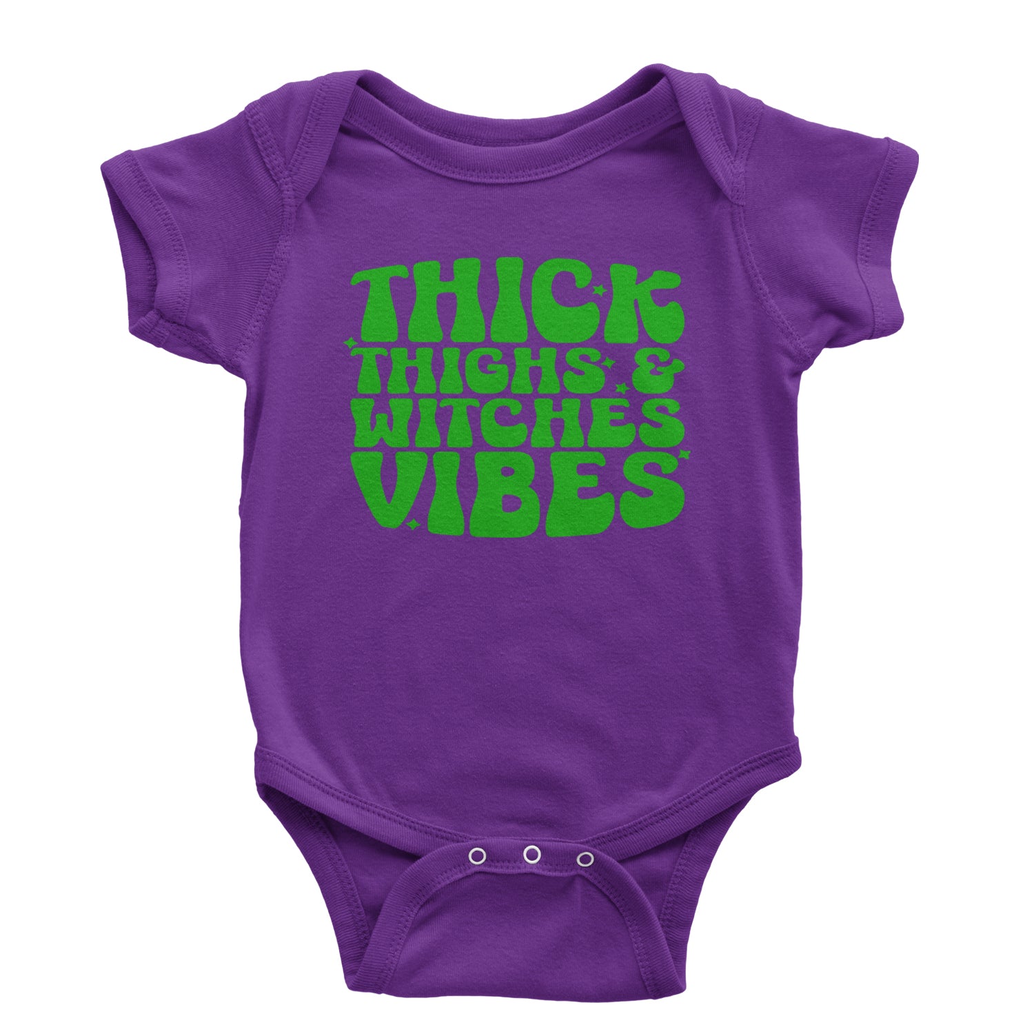 Thick Thighs And Witches Vibes Infant One-Piece Romper Bodysuit and Toddler T-shirt Purple