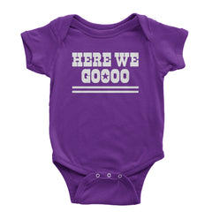 Here We Go Dem Boys Dallas Football Infant One-Piece Romper Bodysuit and Toddler T-shirt Purple
