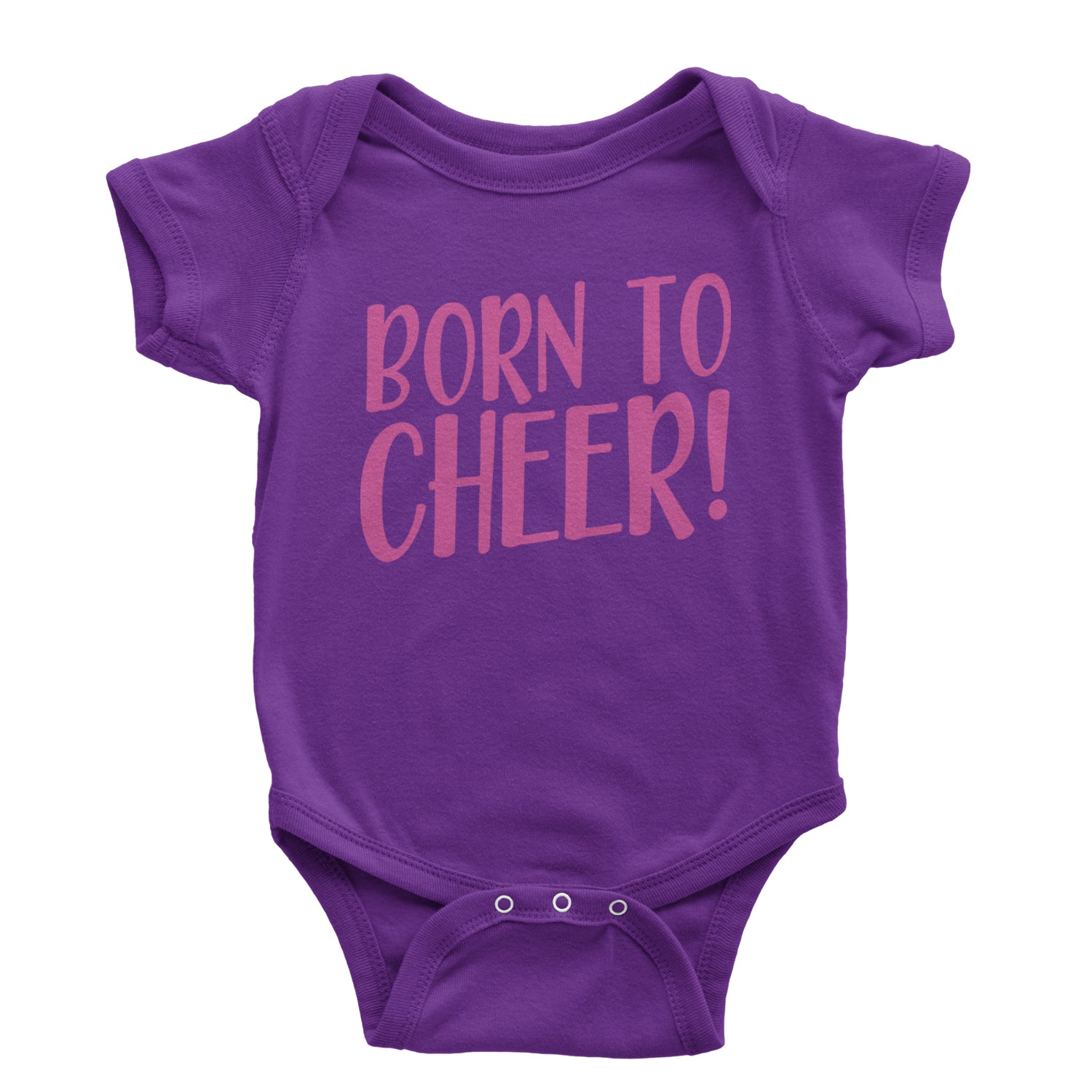 Born To Cheer Infant One-Piece Romper Bodysuit and Toddler T-shirt Purple