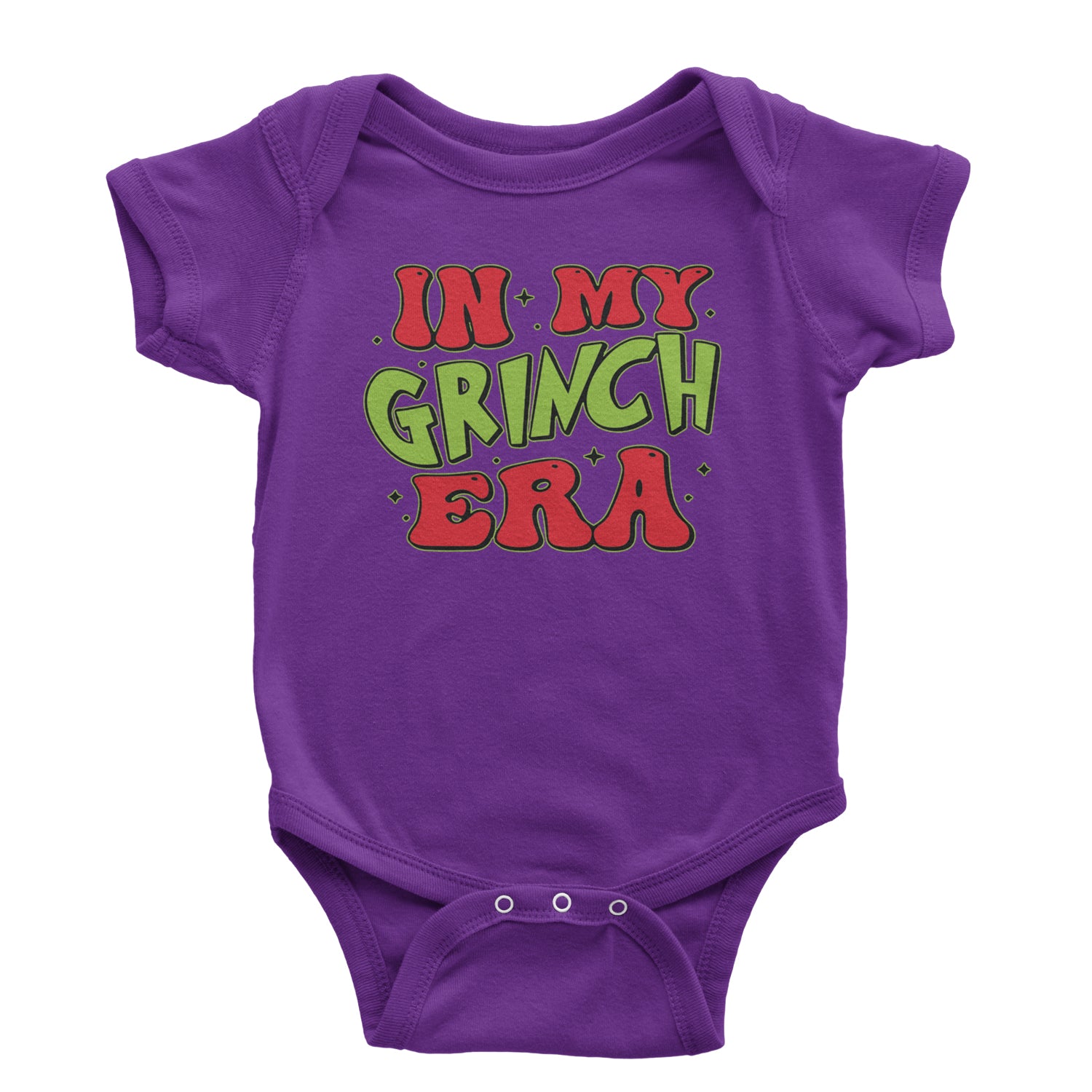 In My Gr-nch Era Jolly Merry Christmas Infant One-Piece Romper Bodysuit and Toddler T-shirt Purple