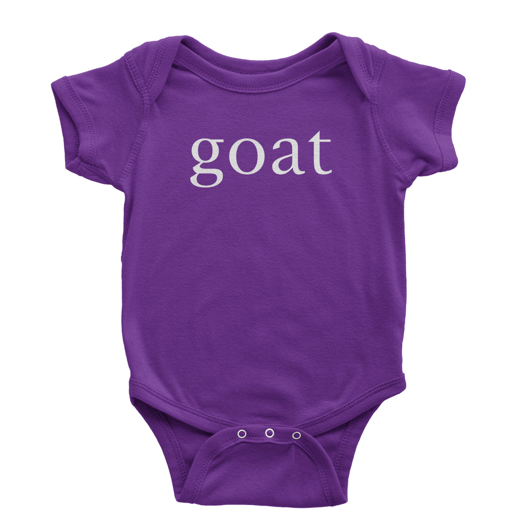 GOAT - Greatest Of All Time  Infant One-Piece Romper Bodysuit and Toddler T-shirt Purple