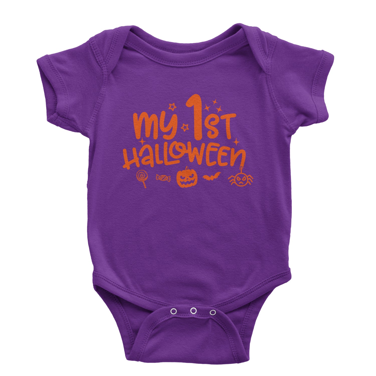 My First Halloween Infant One-Piece Romper Bodysuit and Toddler T-shirt Purple