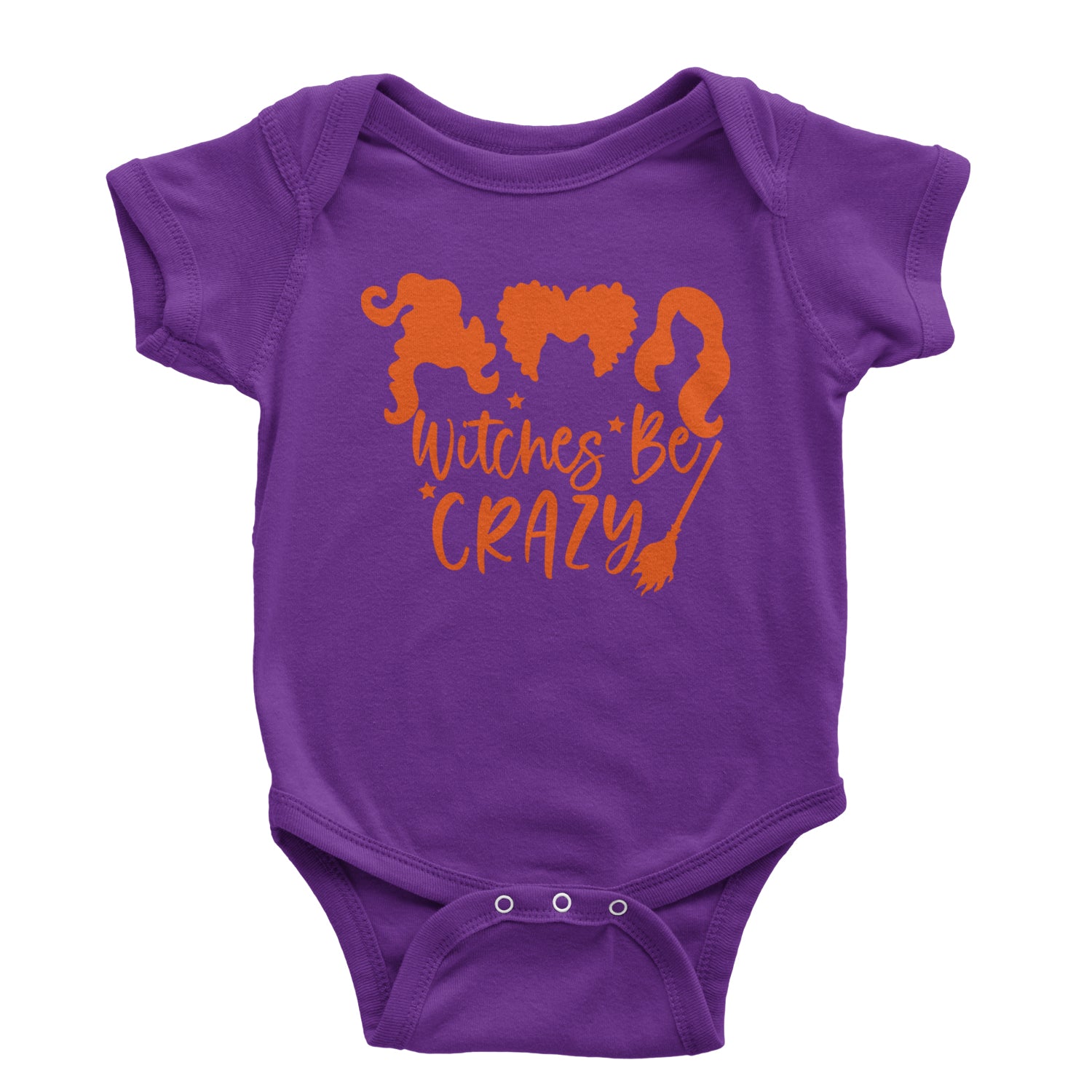 Witches Be Crazy Hocus Pocus Infant One-Piece Romper Bodysuit and Toddler T-shirt Purple