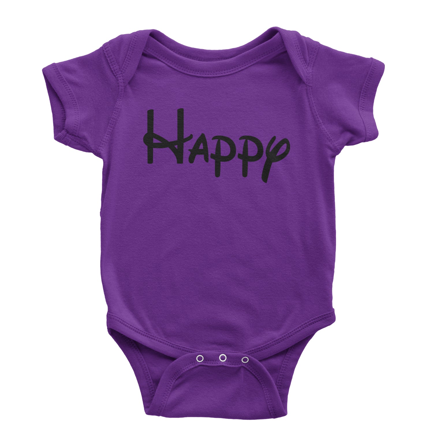 Happy - 7 Dwarfs Costume Infant One-Piece Romper Bodysuit and Toddler T-shirt Purple