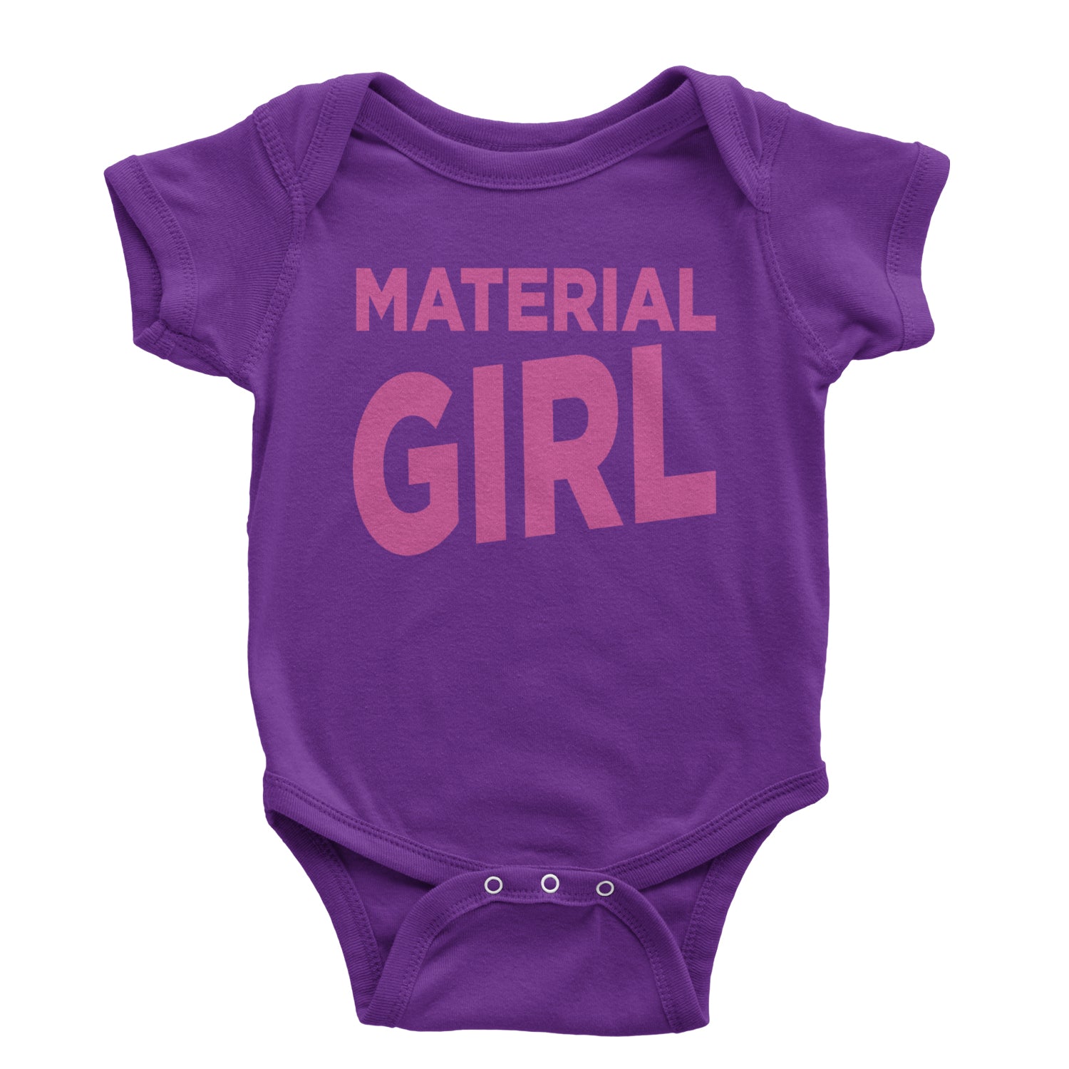 Material Girl 80's Retro Celebration Infant One-Piece Romper Bodysuit and Toddler T-shirt Purple