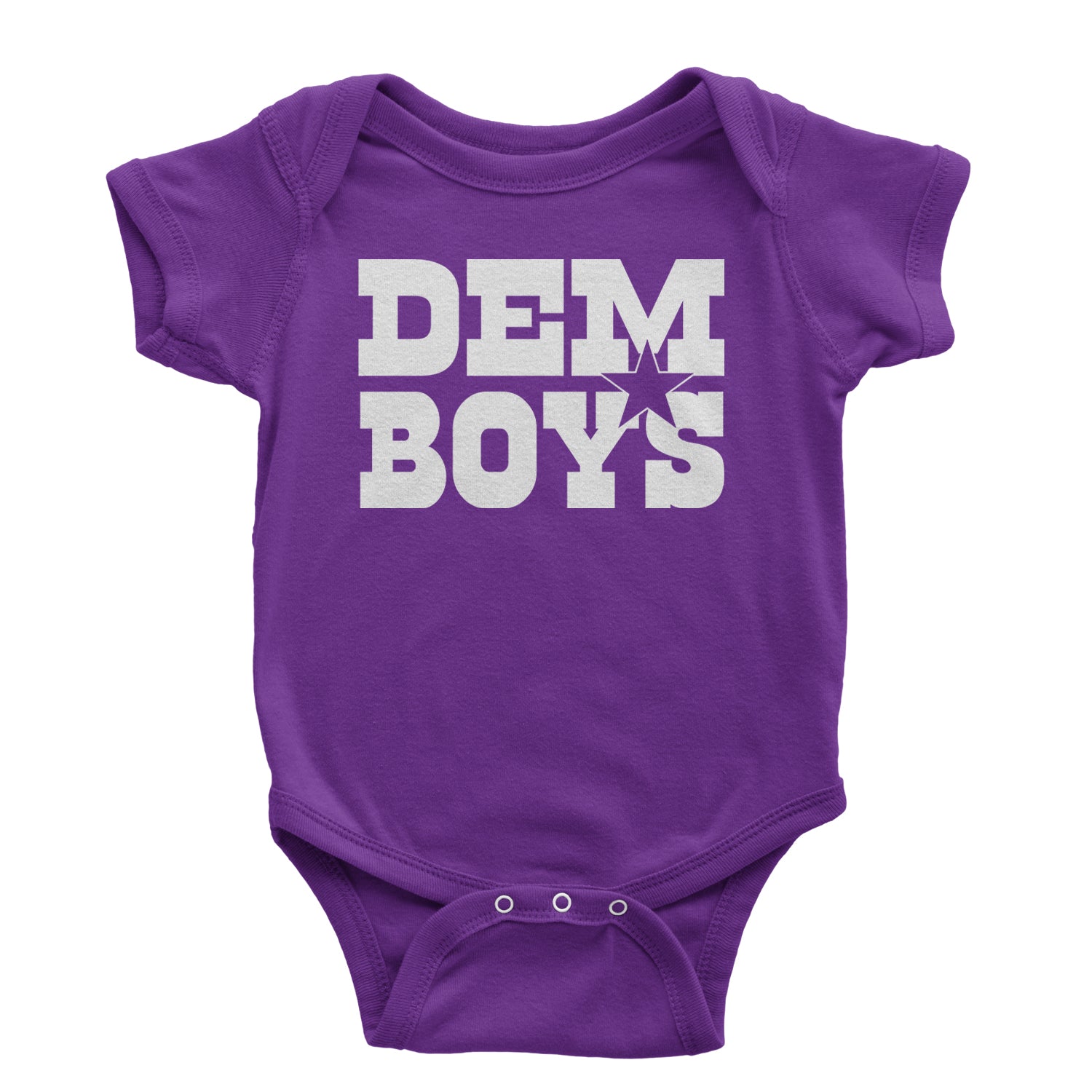 Dem Boys Dallas Football Infant One-Piece Romper Bodysuit and Toddler T-shirt Purple