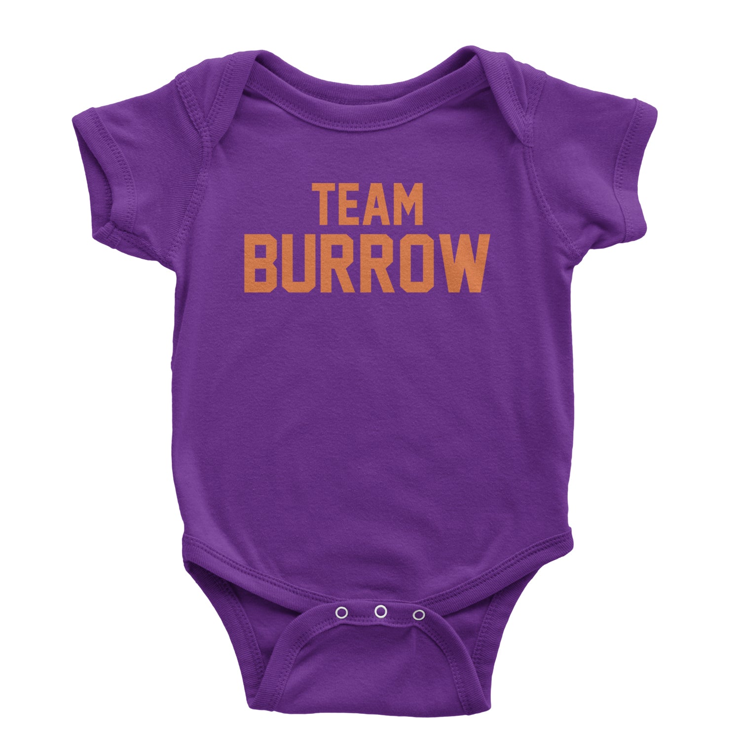 Team Burrow Cincinnati Infant One-Piece Romper Bodysuit and Toddler T-shirt Purple