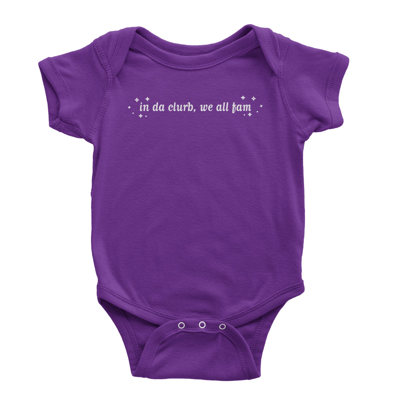 In Da Clurb, We All Fam Infant One-Piece Romper Bodysuit and Toddler T-shirt Purple