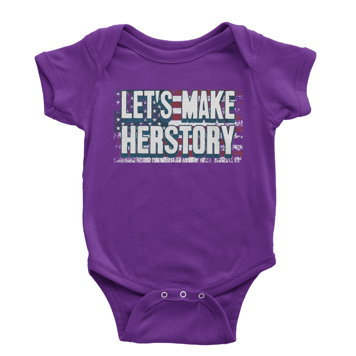 Lets Make Herstory - Support Kamala Harris For President 2024 Infant One-Piece Romper Bodysuit and Toddler T-shirt Purple